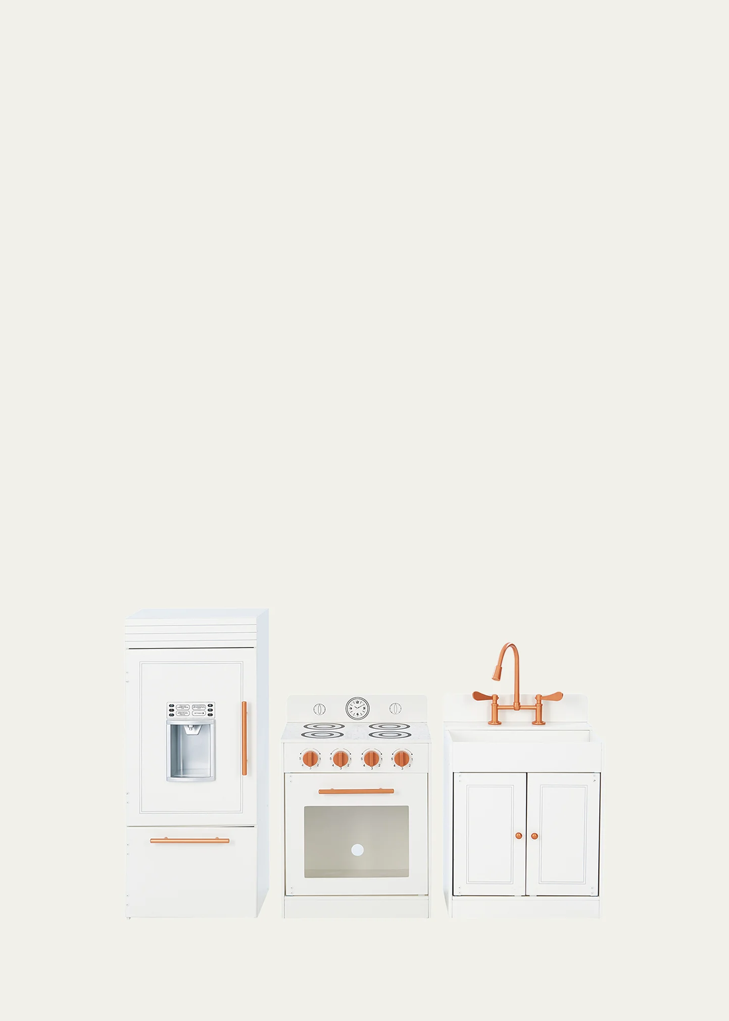 Teamson Kids Little Chef Paris Wood Play Kitchen, White/Rose Gold
