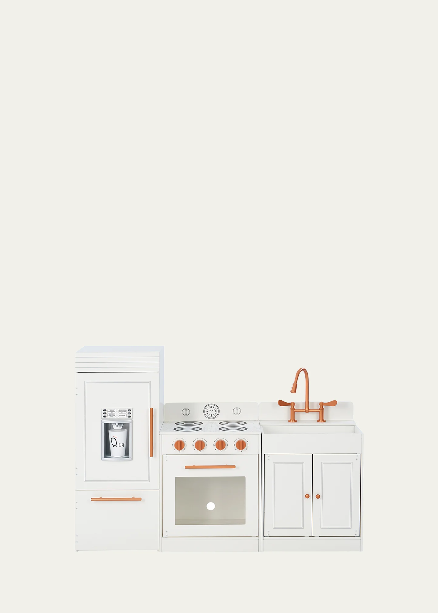 Teamson Kids Little Chef Paris Wood Play Kitchen, White/Rose Gold