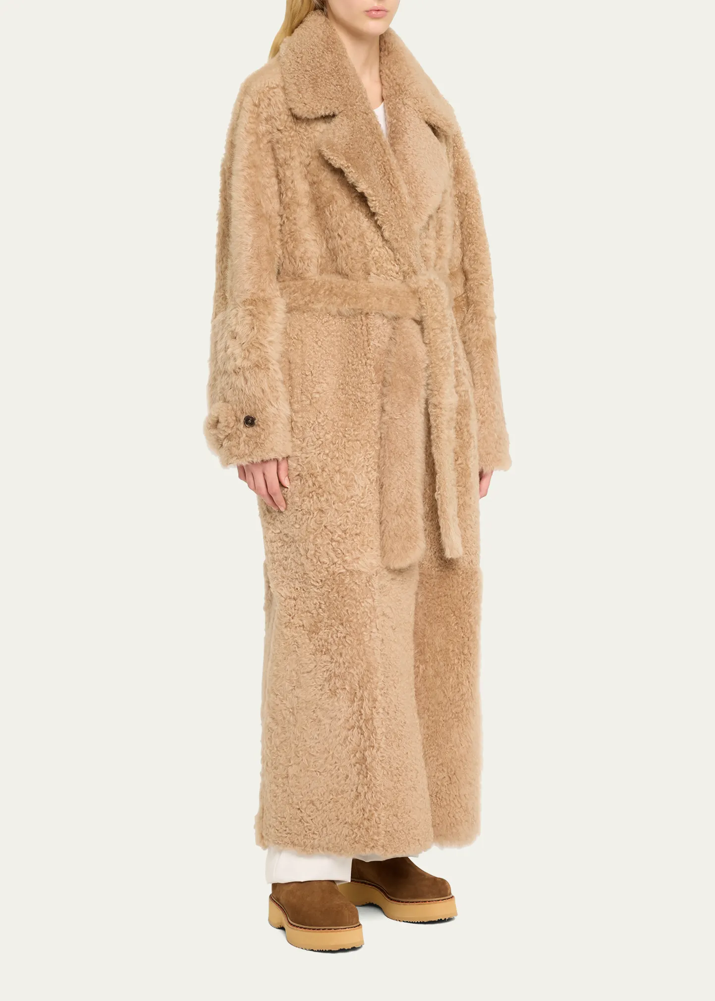 Can Long Shearling Coat