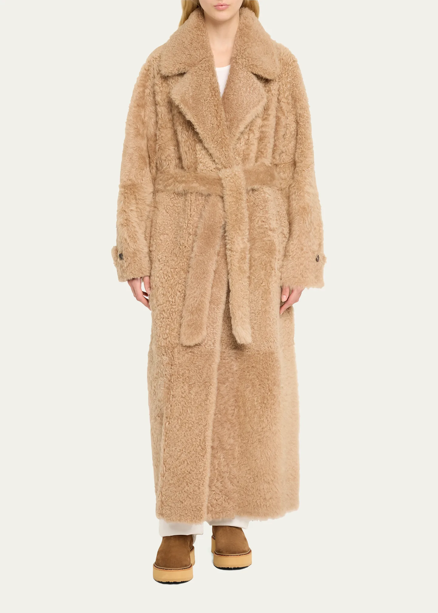 Can Long Shearling Coat