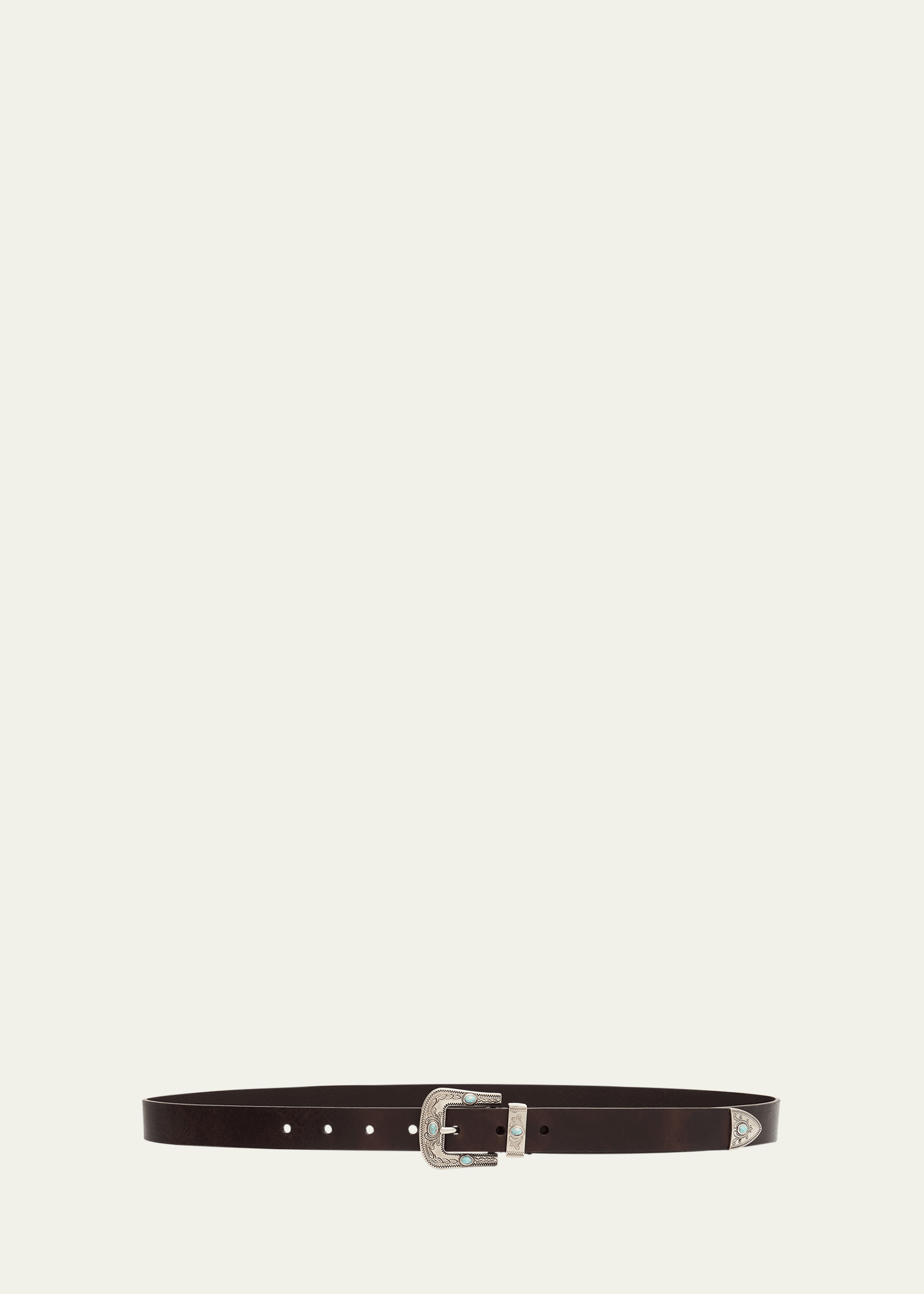 Men's Western Turquoise and Leather Belt