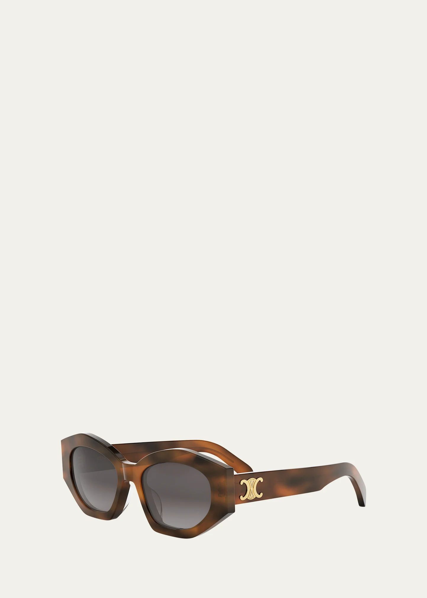 Triomphe Acetate Oval Sunglasses