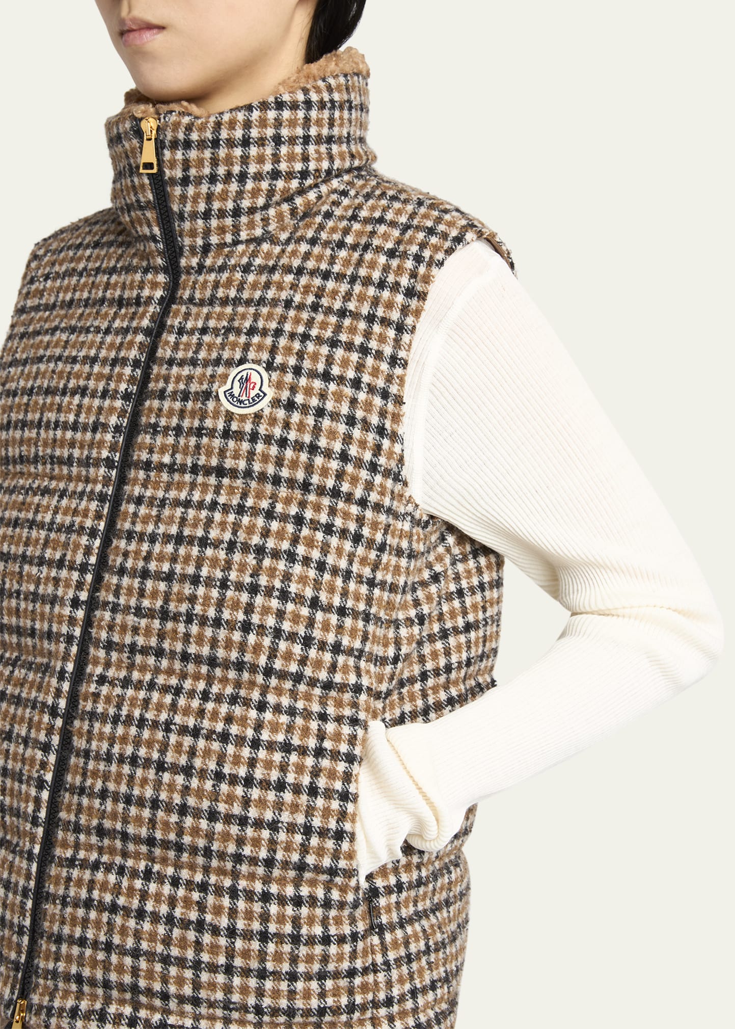 Touvet Check Down Puffer Vest