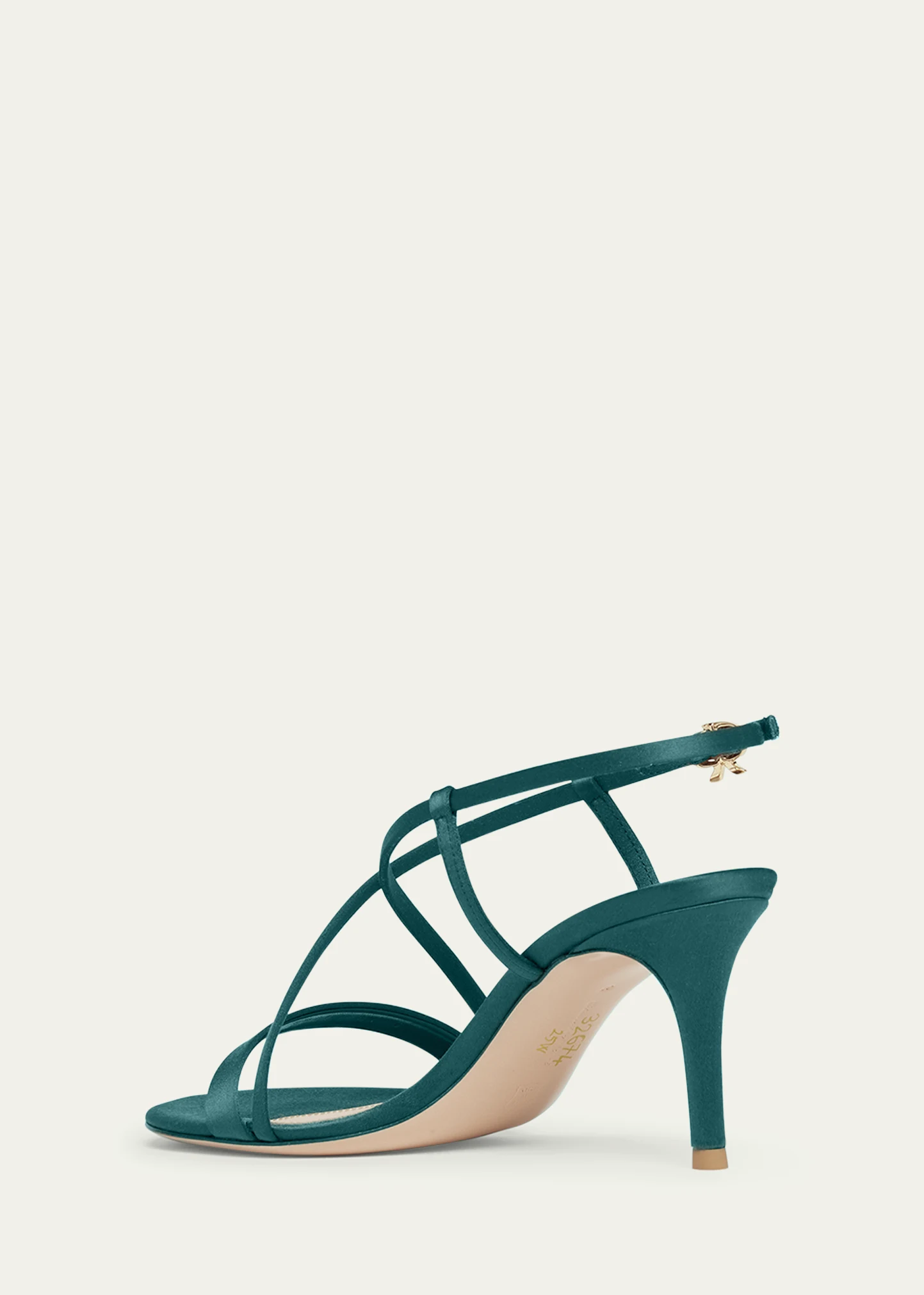 Crepe Satin Crisscross Strappy Stiletto Sandals
