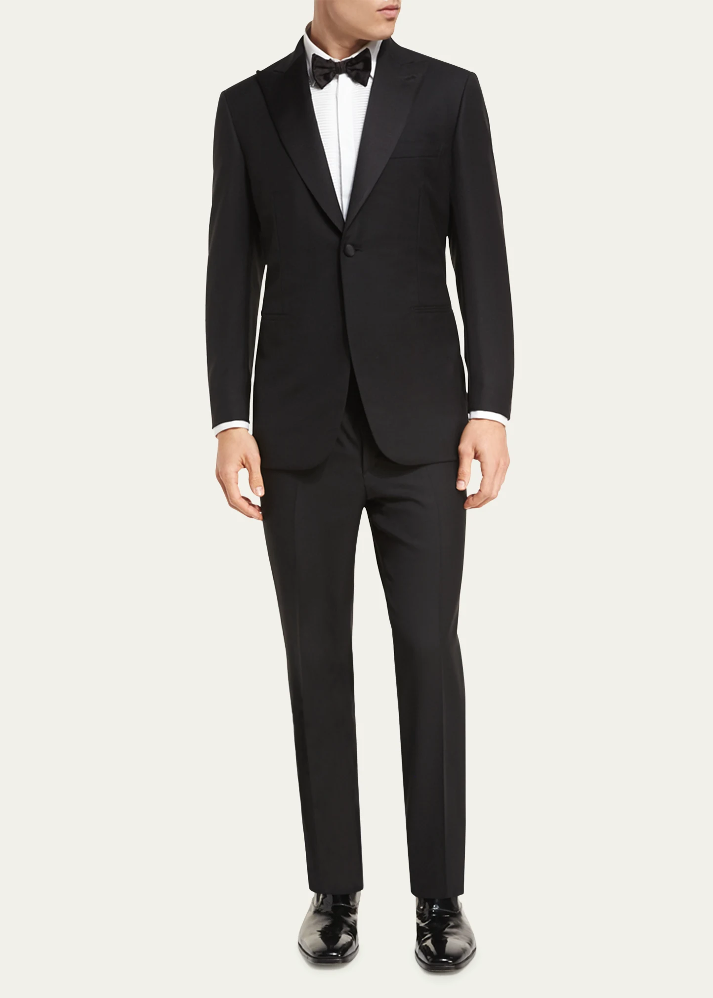 Two-Piece Wool Tuxedo Suit 4 Two-Piece Wool Tuxedo Suit