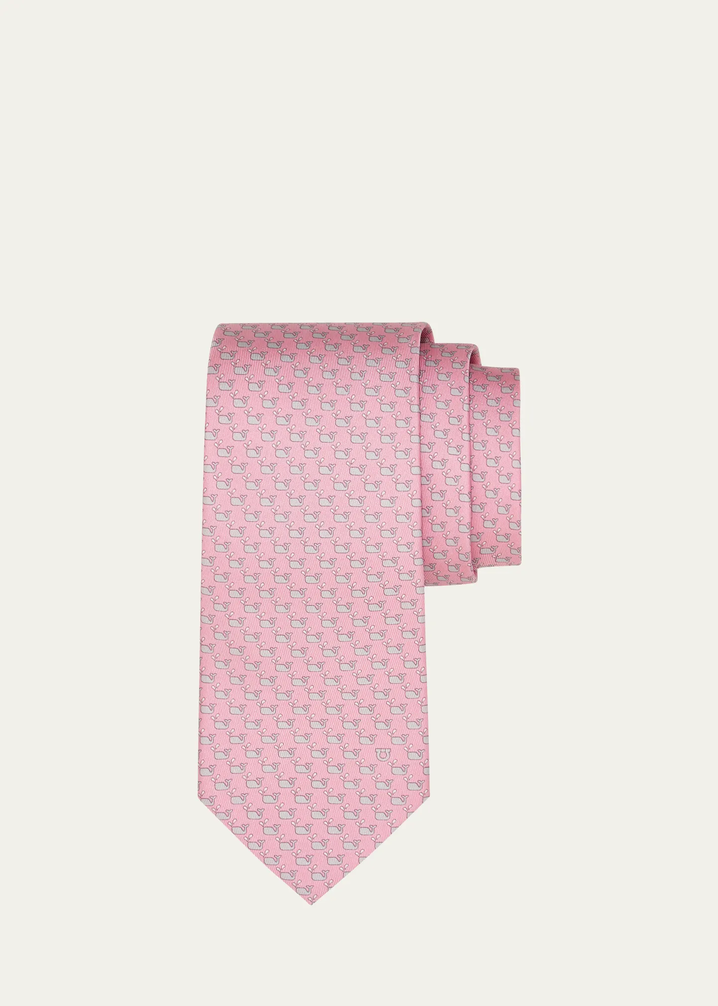 Men's Mini Whale-Print Tie 1 Men's Mini Whale-Print Tie