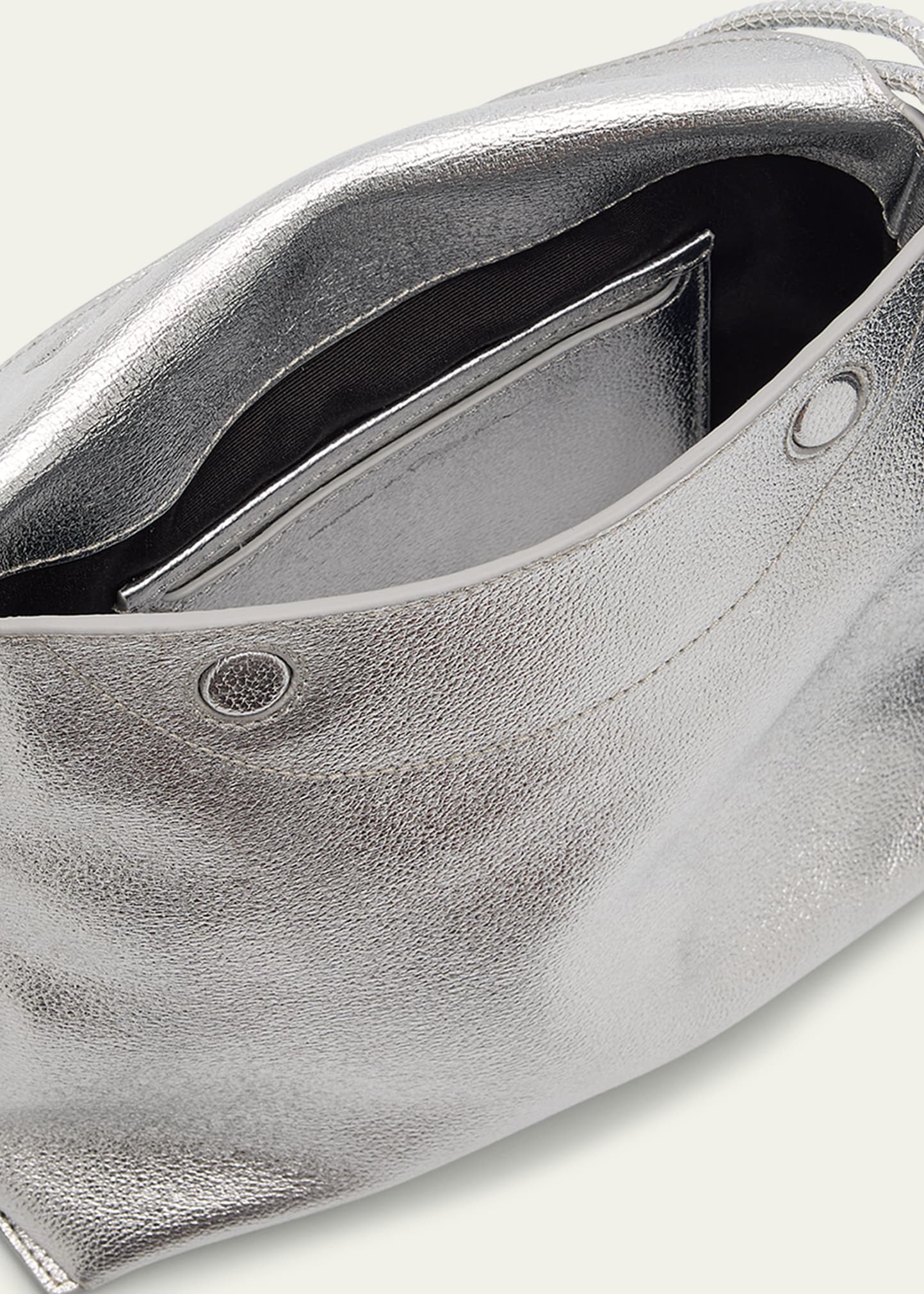 ID Petite Soft Metallic Leather Shoulder Bag