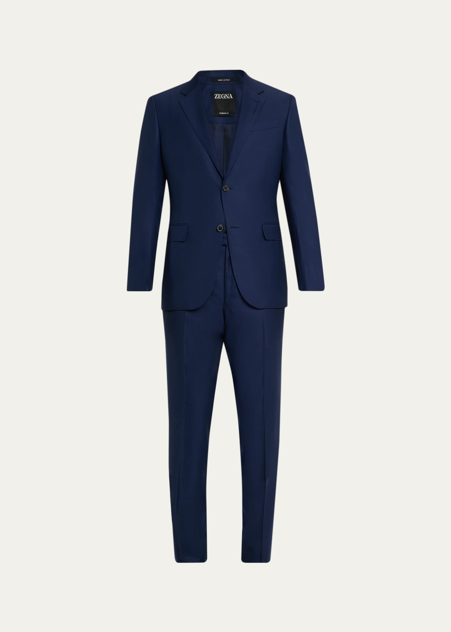 Men's Micro-Plaid Wool Suit