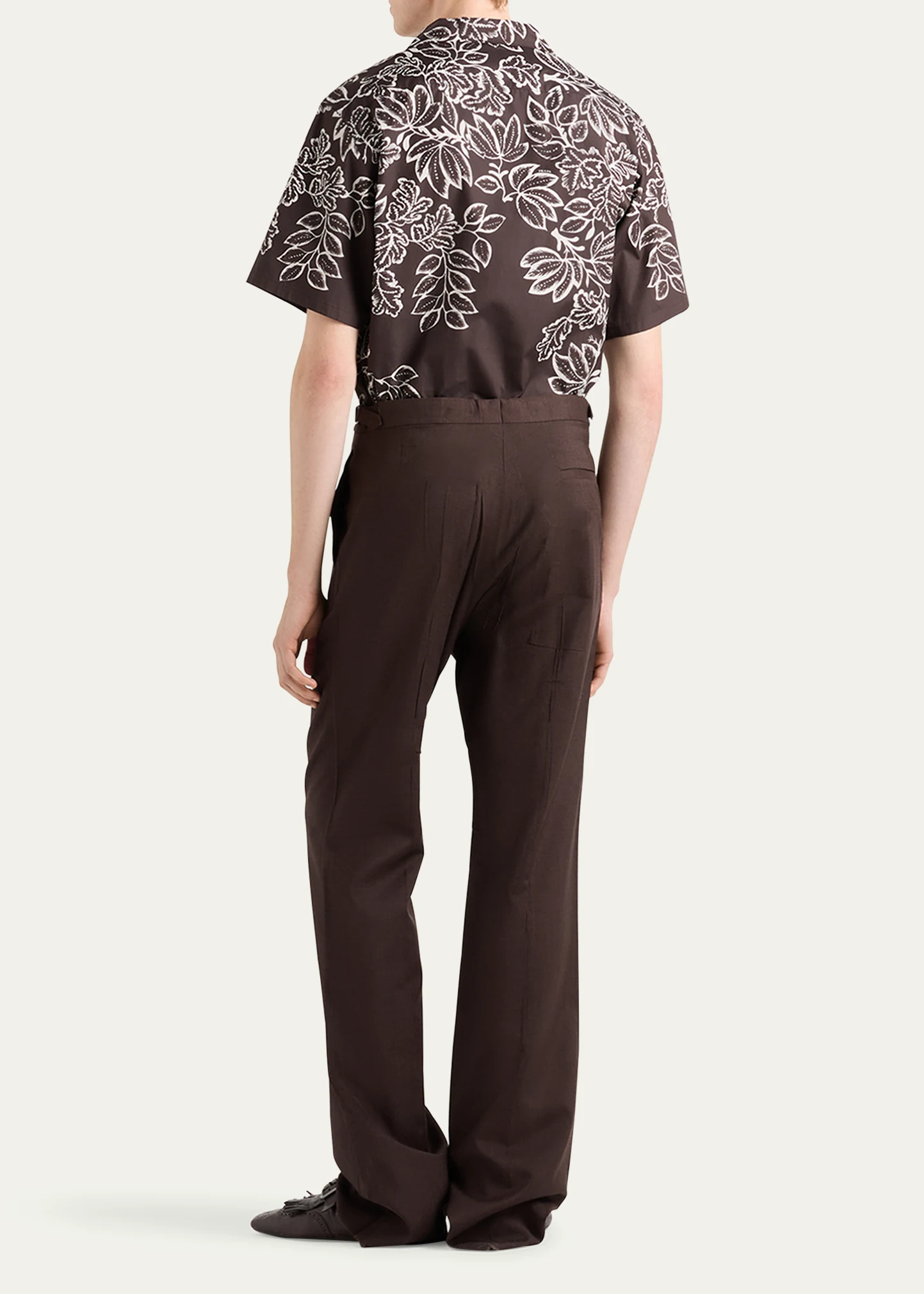 Men's Leaf-Print Bowling Shirt 3 Men's Leaf-Print Bowling Shirt