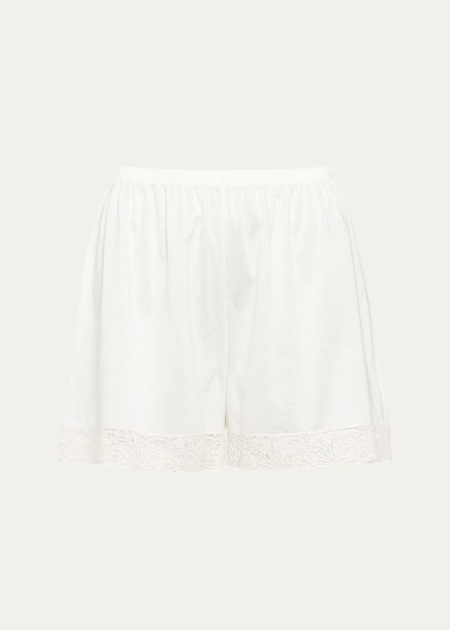 Mineral Lace-Trim Cotton Shorts