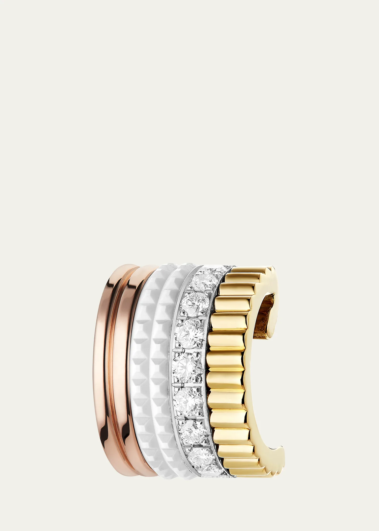 Quatre White Edition Clip Earring, Single