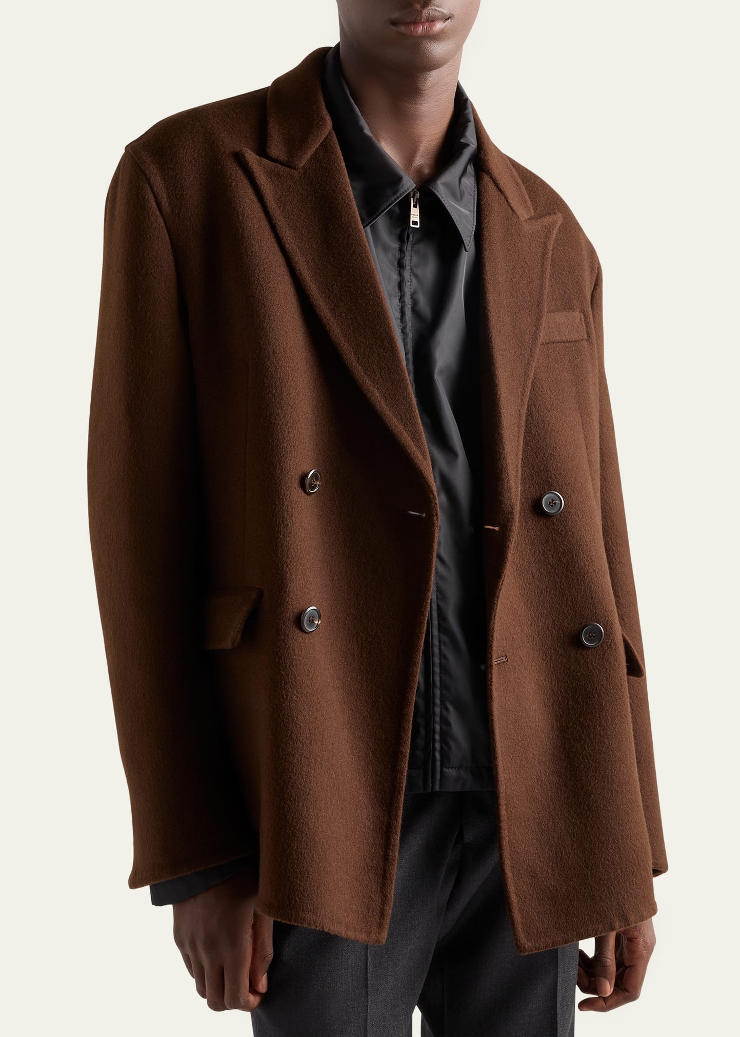 Men's Double-Breasted Cashmere Blazer