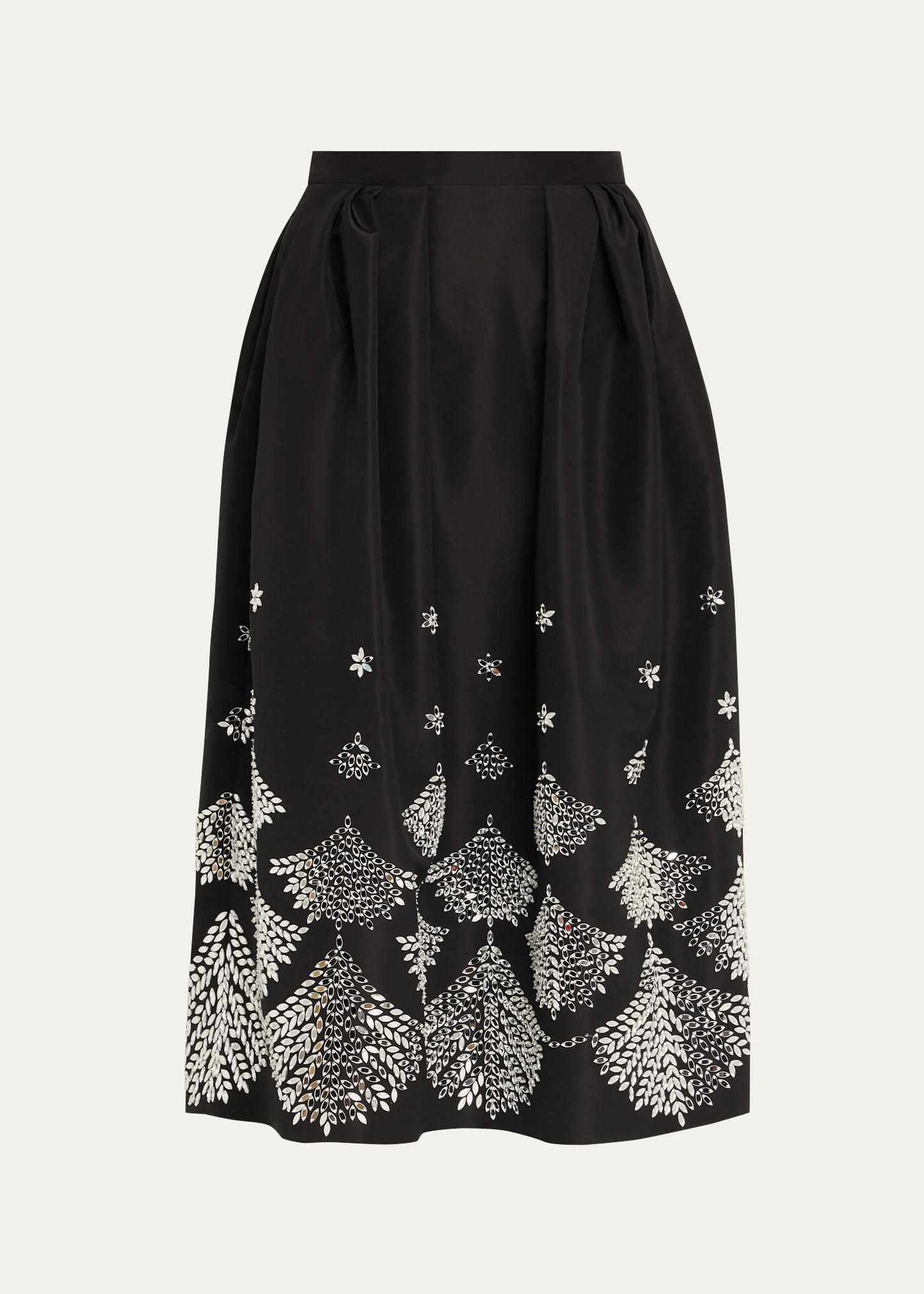 Fern Embroidered Midi Party Skirt