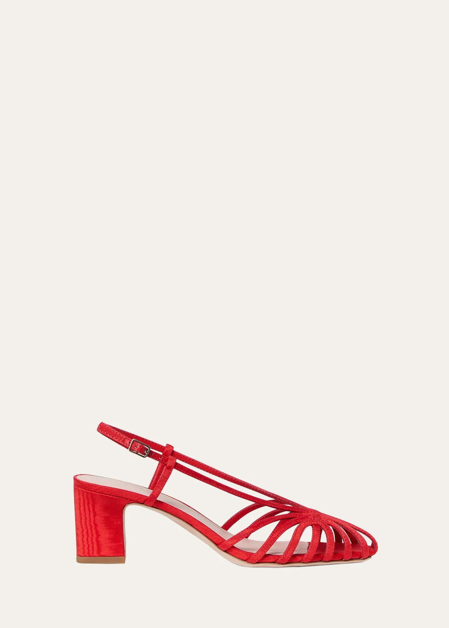 Priscilla Lattice Sling-Back Block-Heel Sandals 1 Priscilla Lattice Sling-Back Block-Heel Sandals
