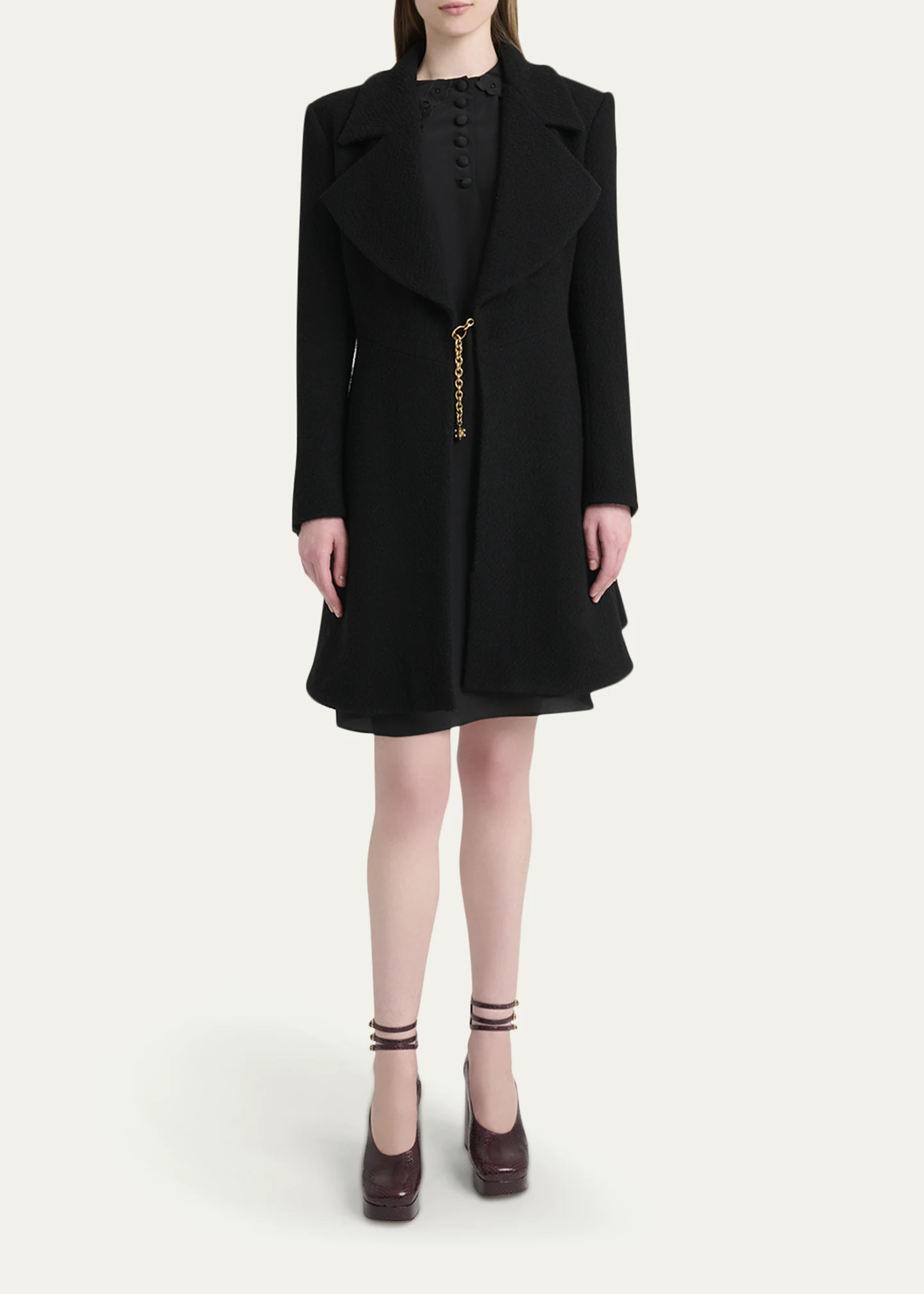 Boucle Wool-Blend Coat