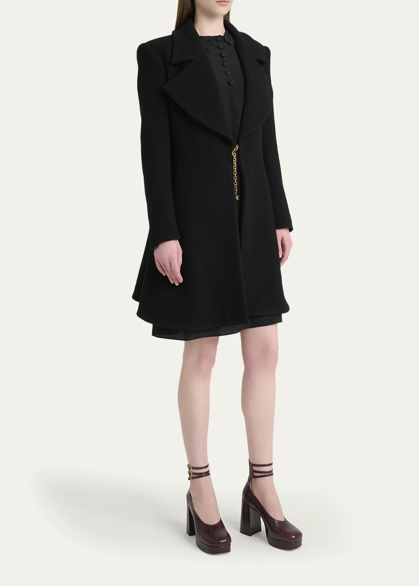 Boucle Wool-Blend Coat