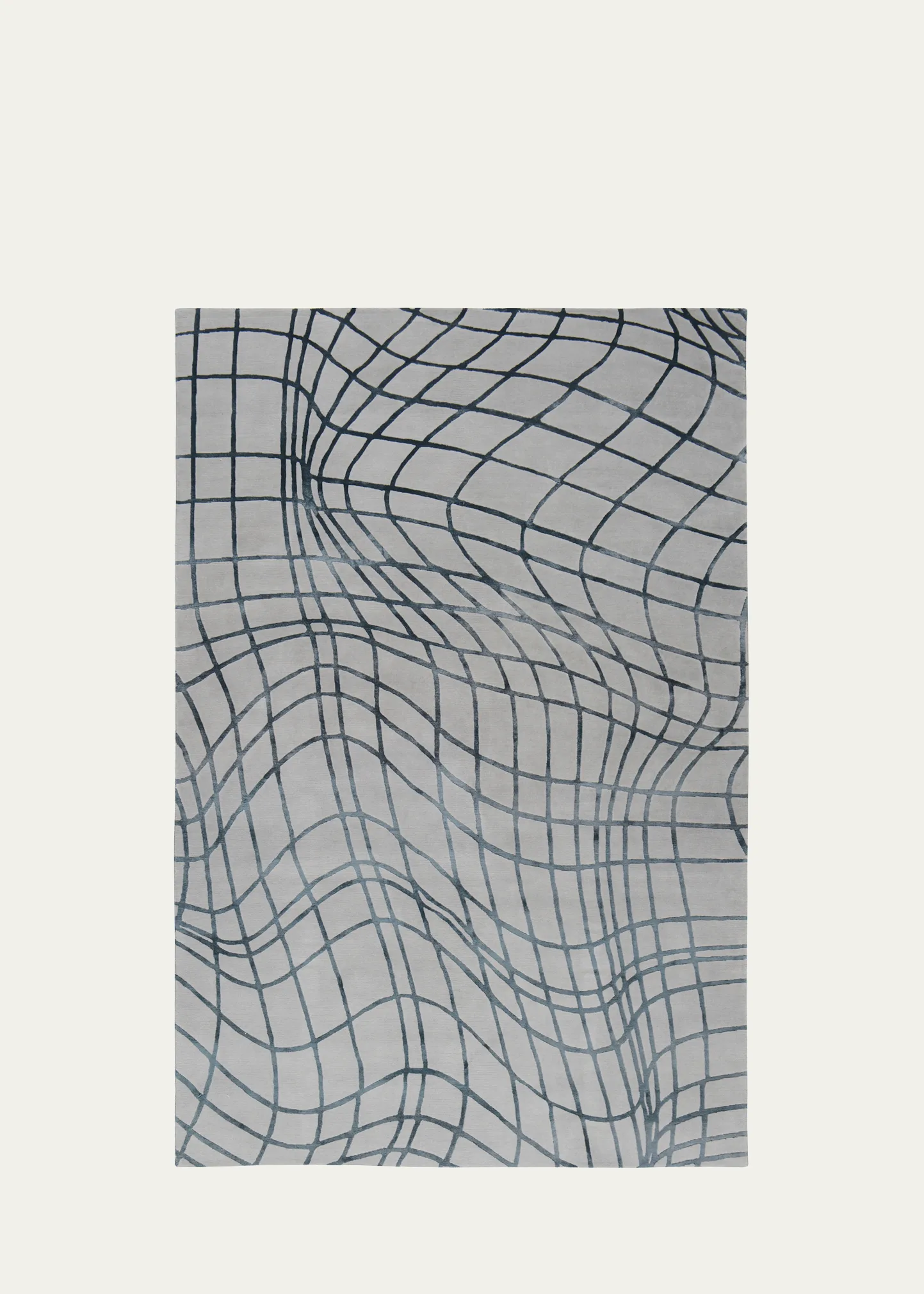 Wavelength Marine Hand-Knotted Rug, 9' x 12'