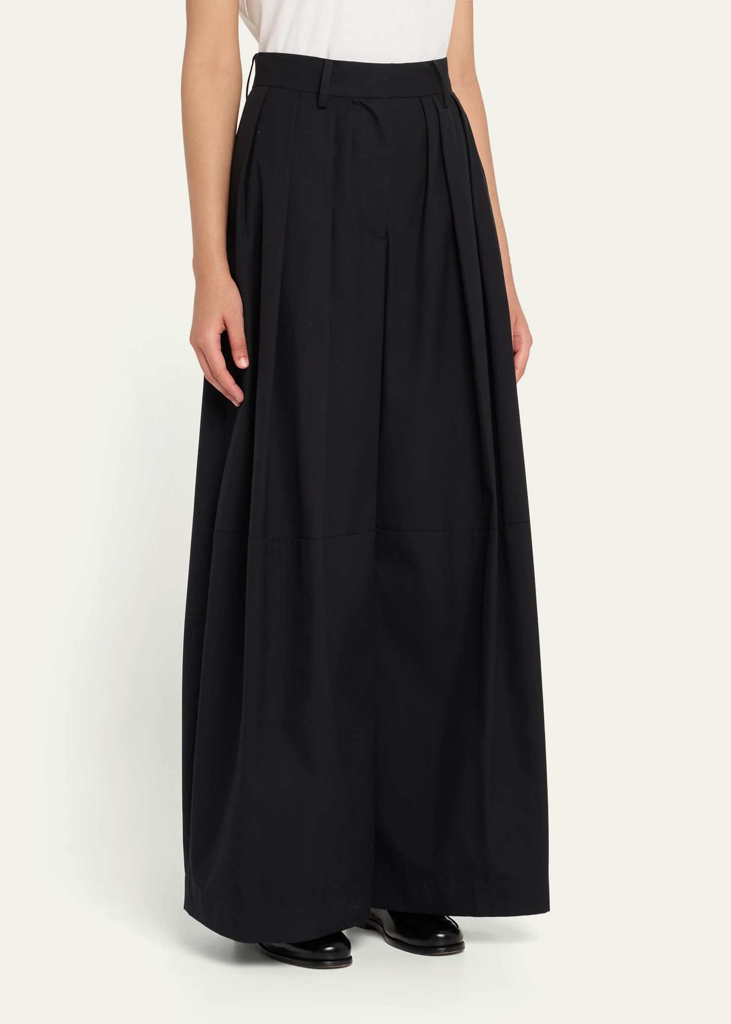 Stona Pleated Cotton Pants