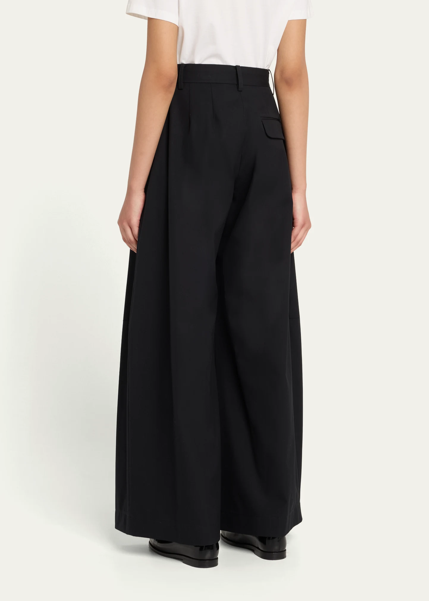 Stona Pleated Cotton Pants