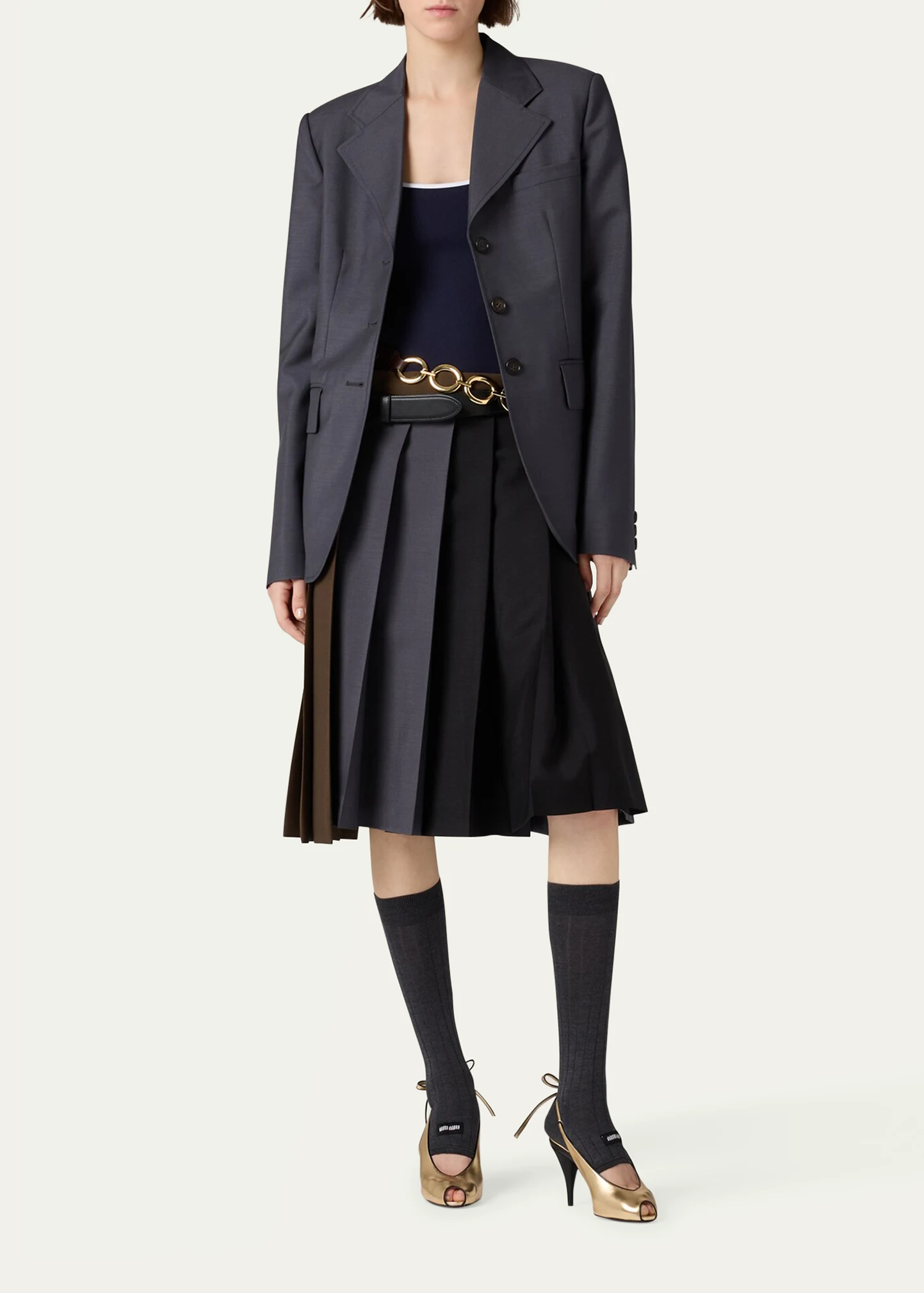 Single-Breasted Blazer Jacket
