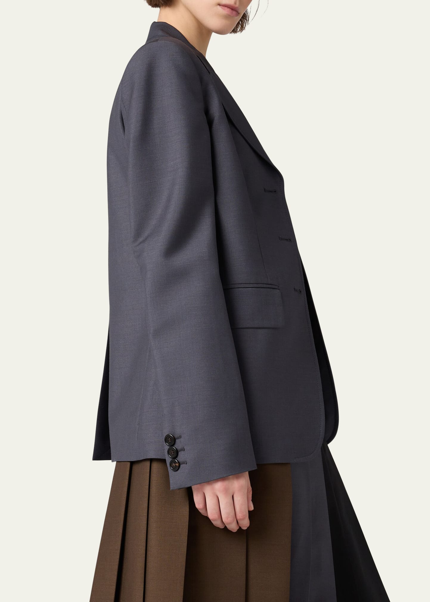 Single-Breasted Blazer Jacket