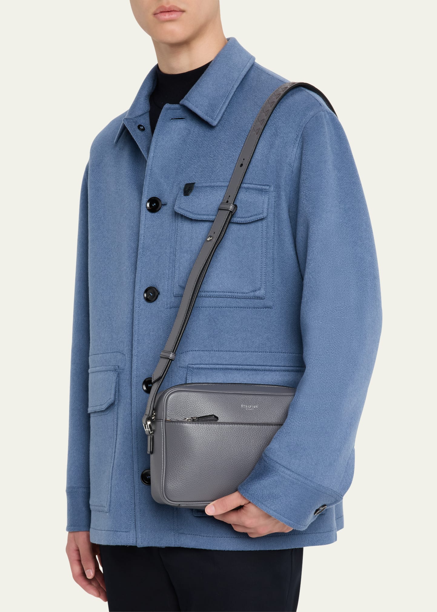 Men's East/West Cachemire Mosaico Crossbody Bag
