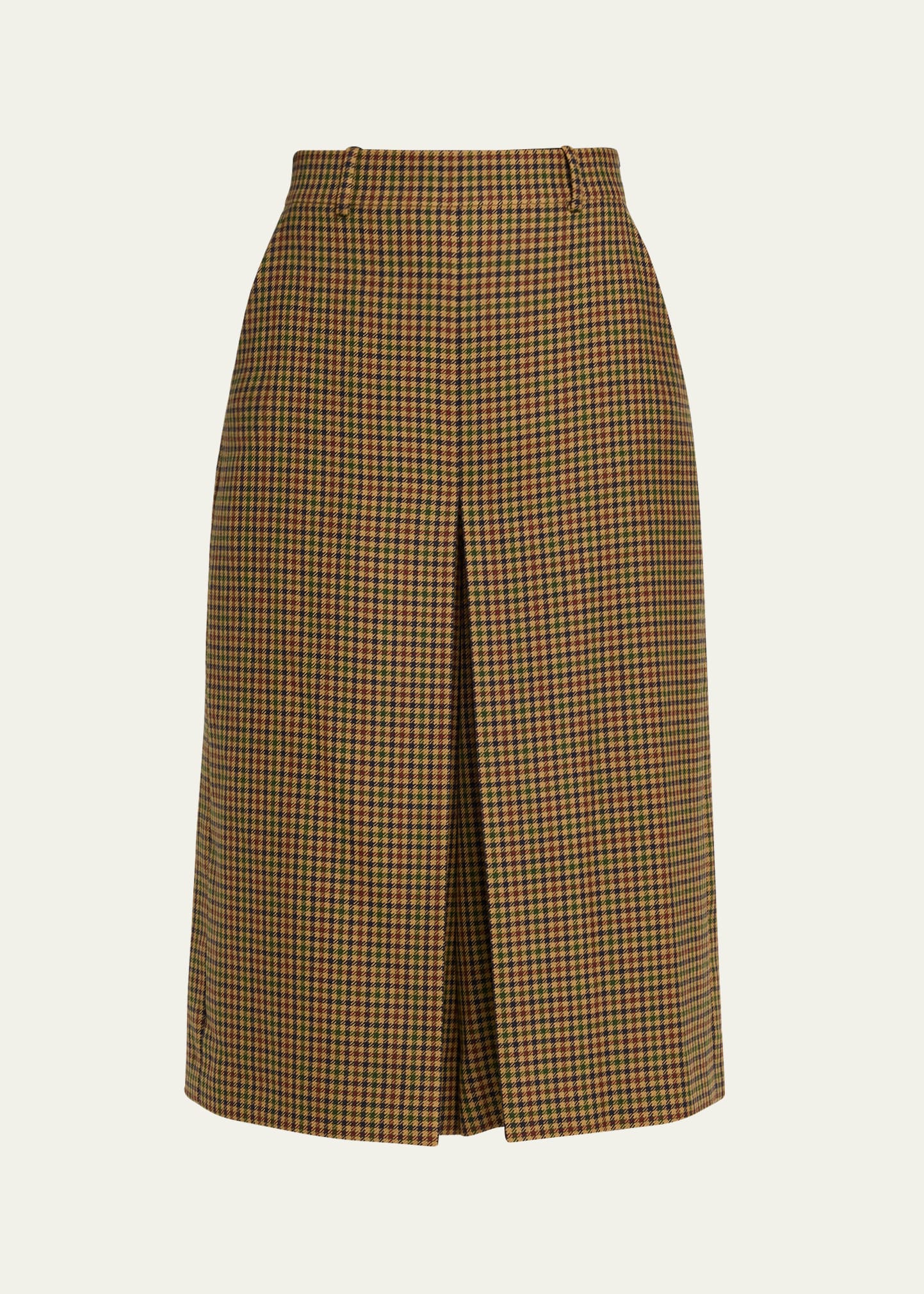 Plaid Skirted Wide-Leg Crop Pants