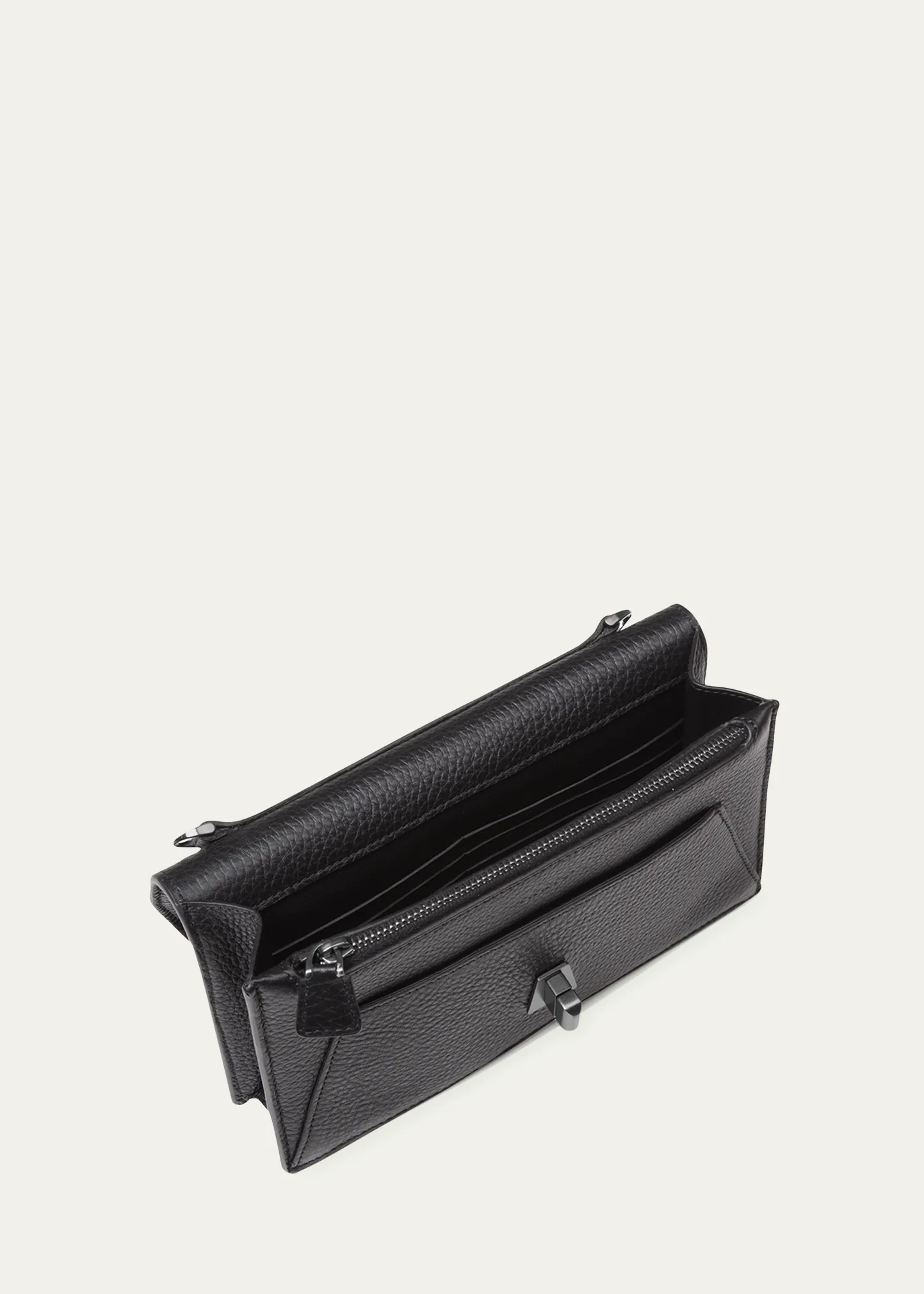 Anouk Cervo Leather Clutch Bag w/Chain