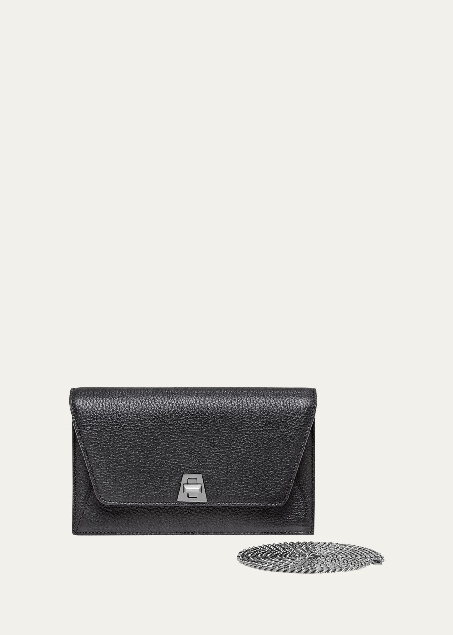 Anouk Cervo Leather Clutch Bag w/Chain 5 Anouk Cervo Leather Clutch Bag w/Chain