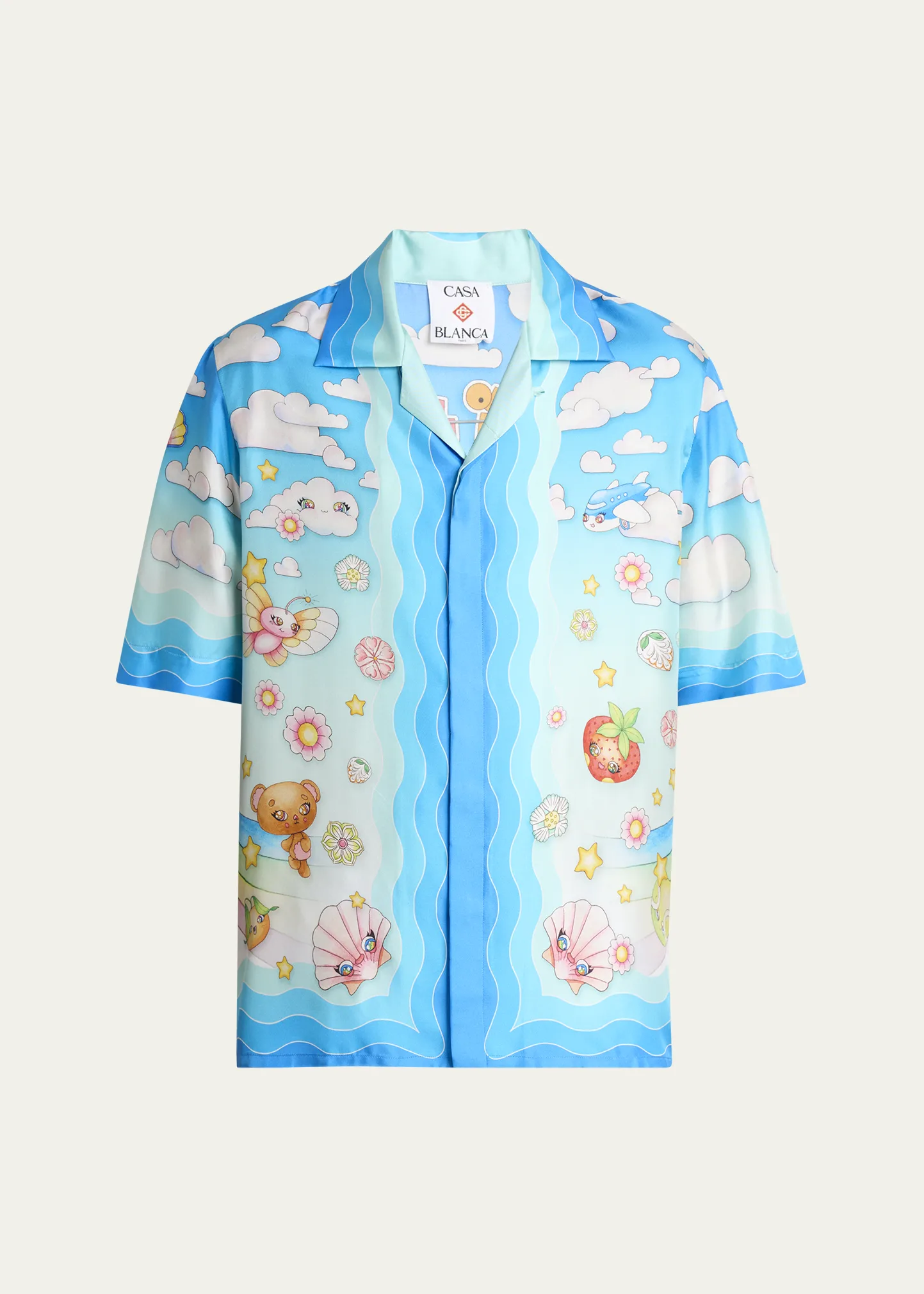 Men's Silk Anime Casa Family Camp Shirt