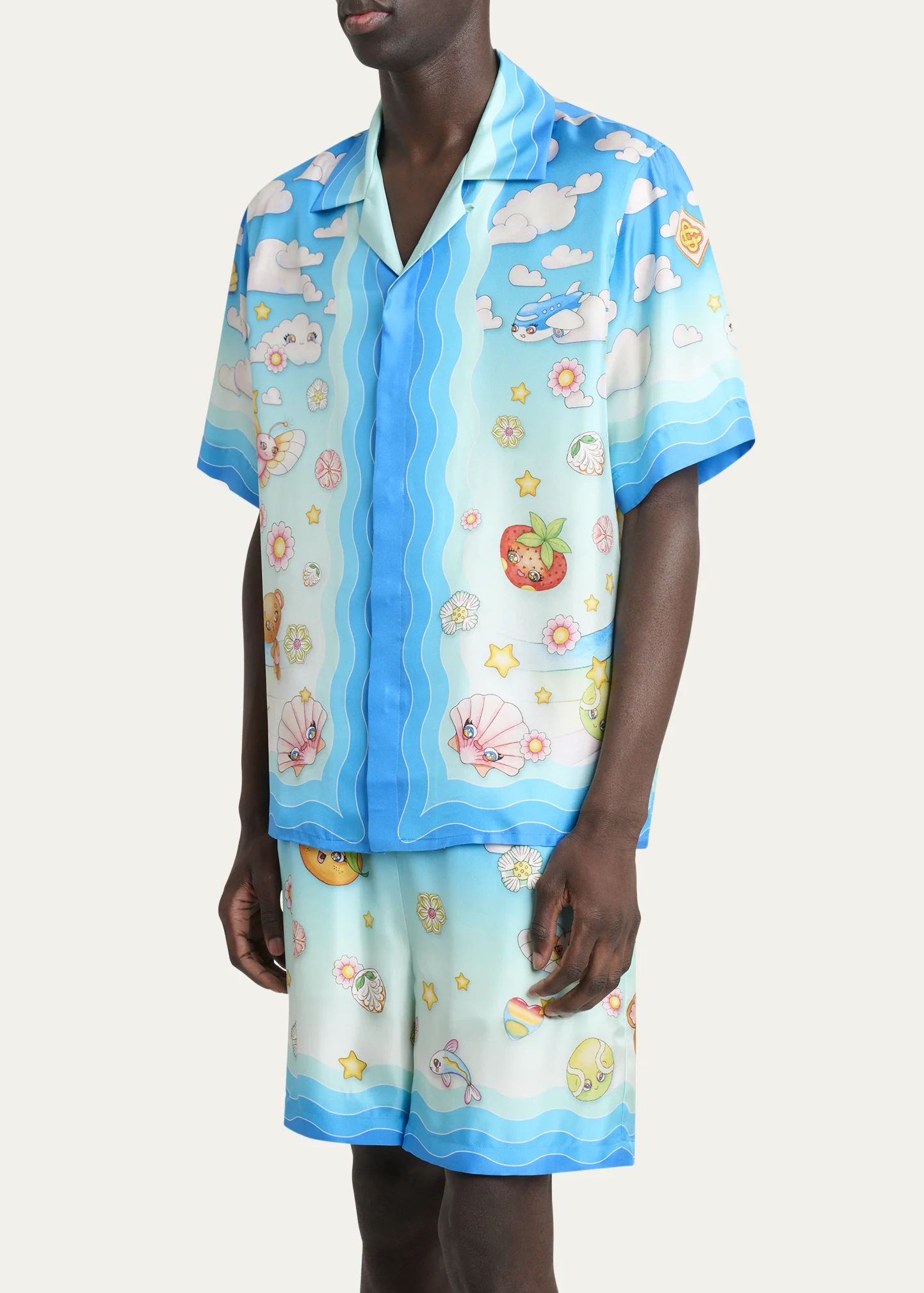 Men's Silk Anime Casa Family Camp Shirt