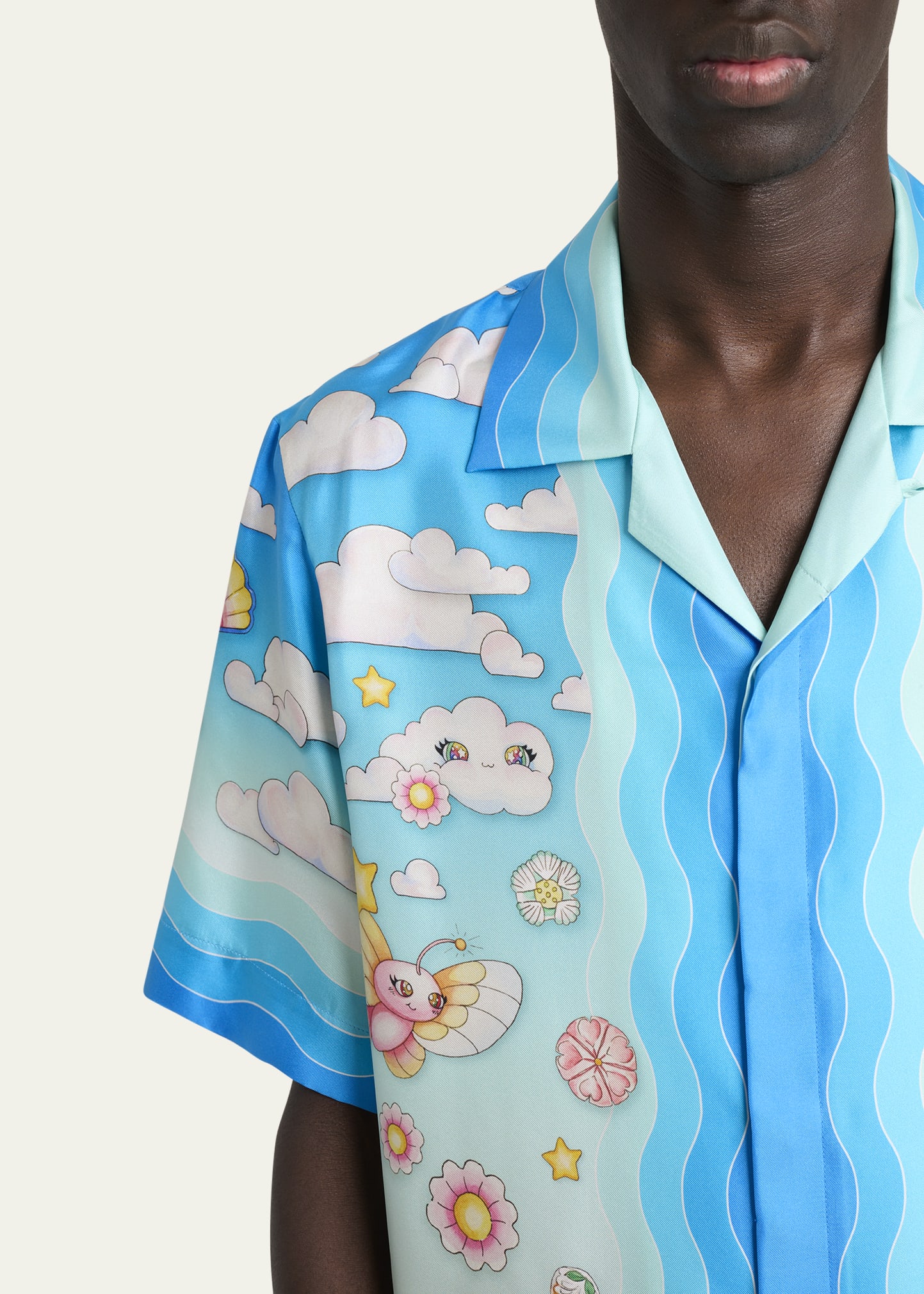 Men's Silk Anime Casa Family Camp Shirt