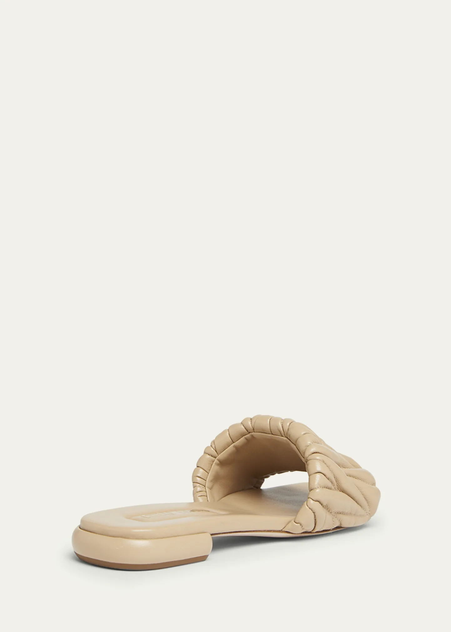 Quilted Leather Flat Slide Style 5 Quilted Leather Flat Slide Style