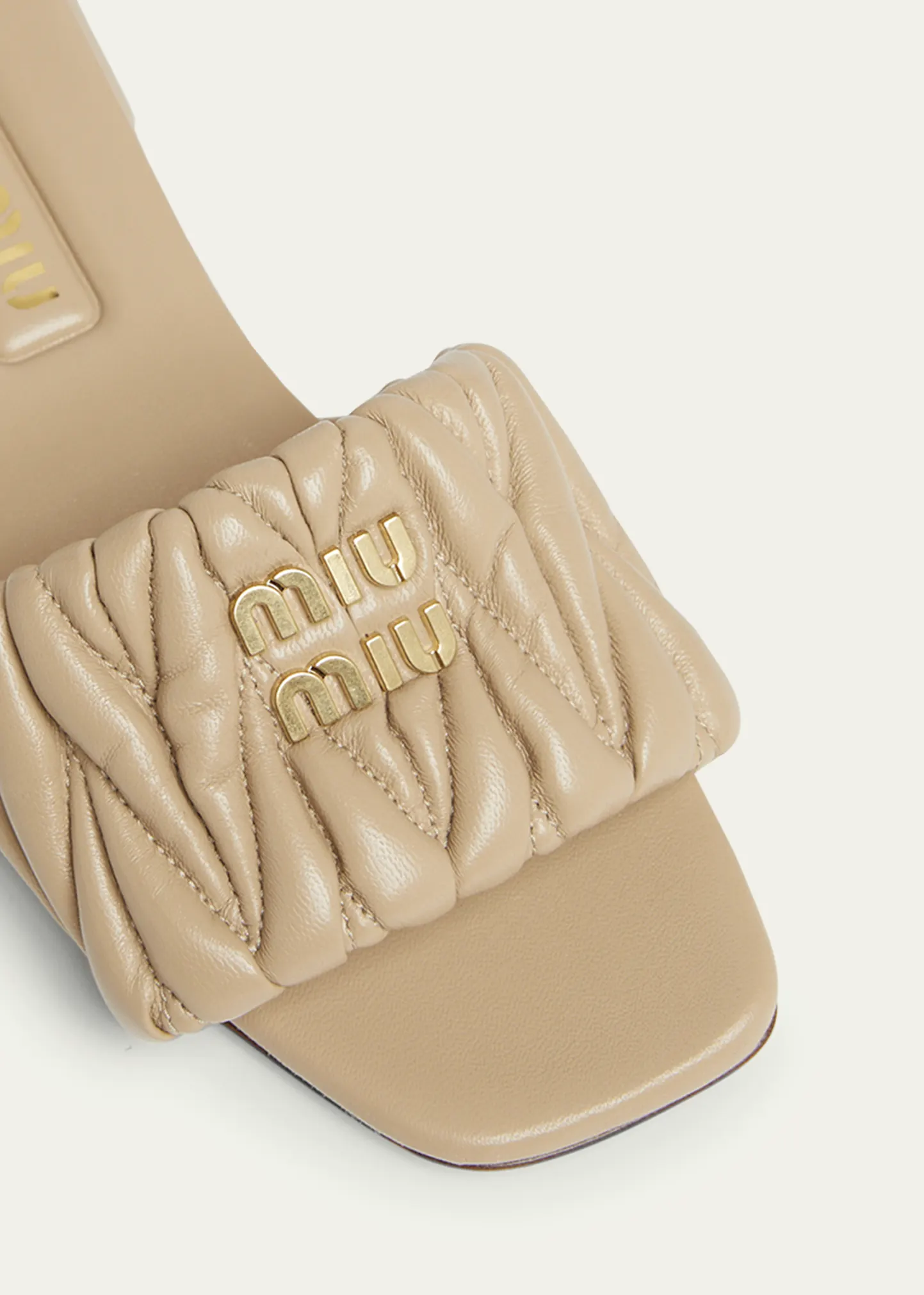 Quilted Leather Flat Slide Style 9 Quilted Leather Flat Slide Style