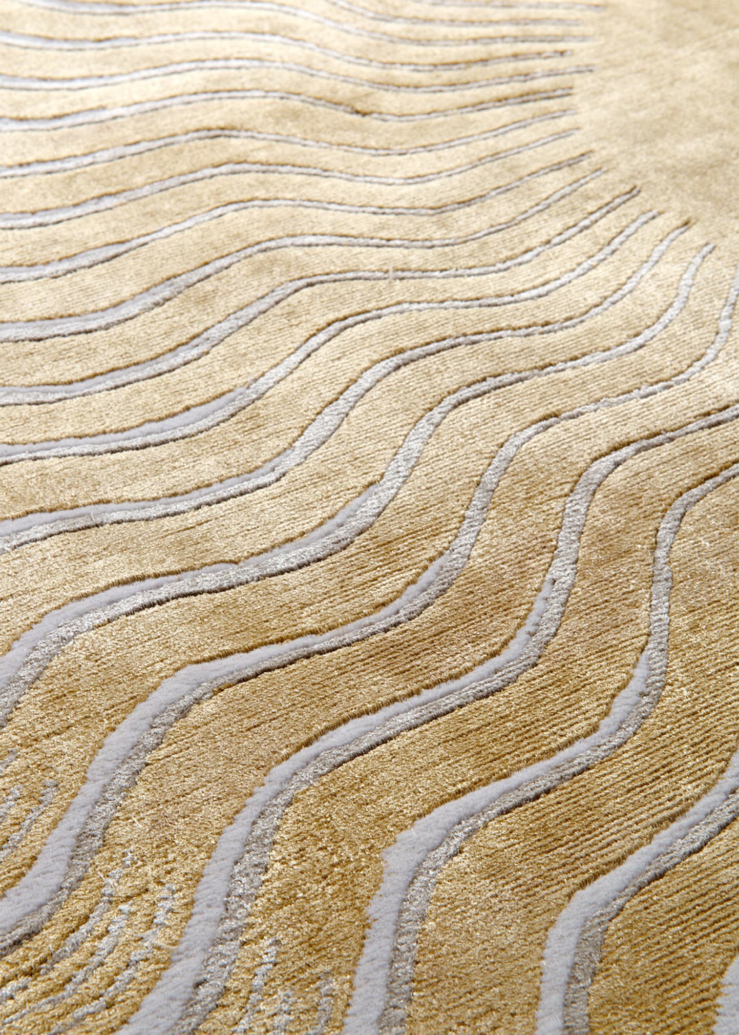 Sunray Gold Hand-Knotted Rug, 8' x 10'