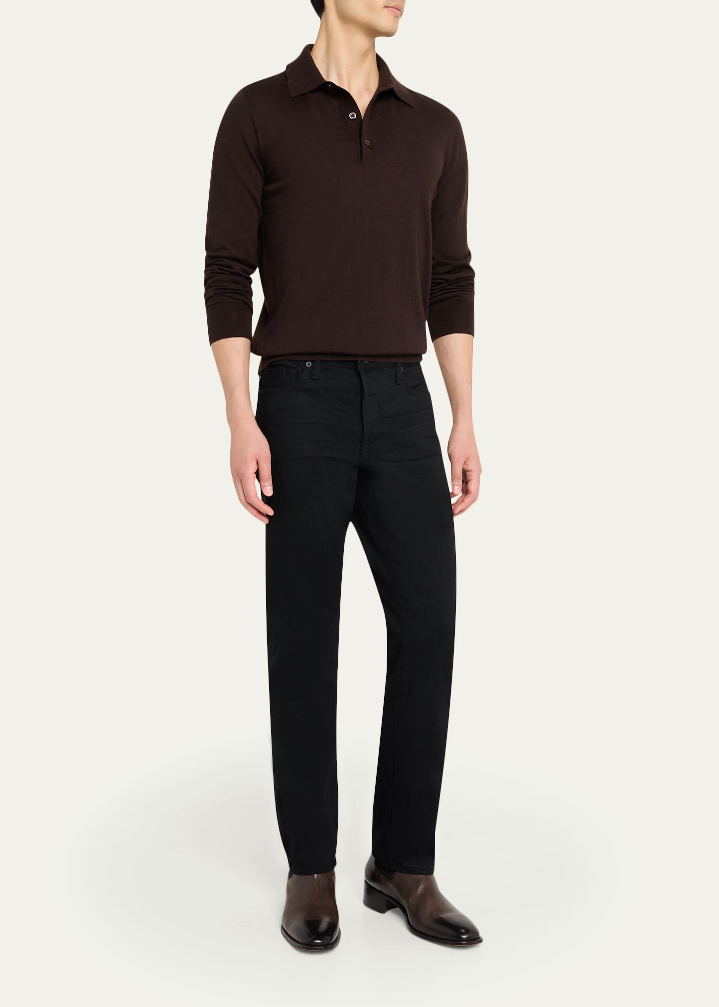 Men's Stretch Denim Straight-Fit Jeans