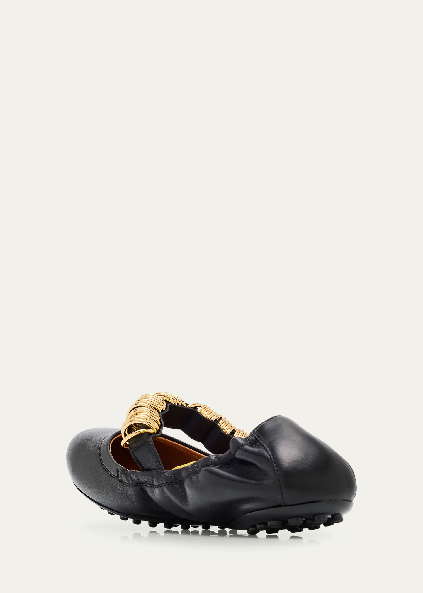Cosmo Nappa Leather Band Rings Ballerina Flats