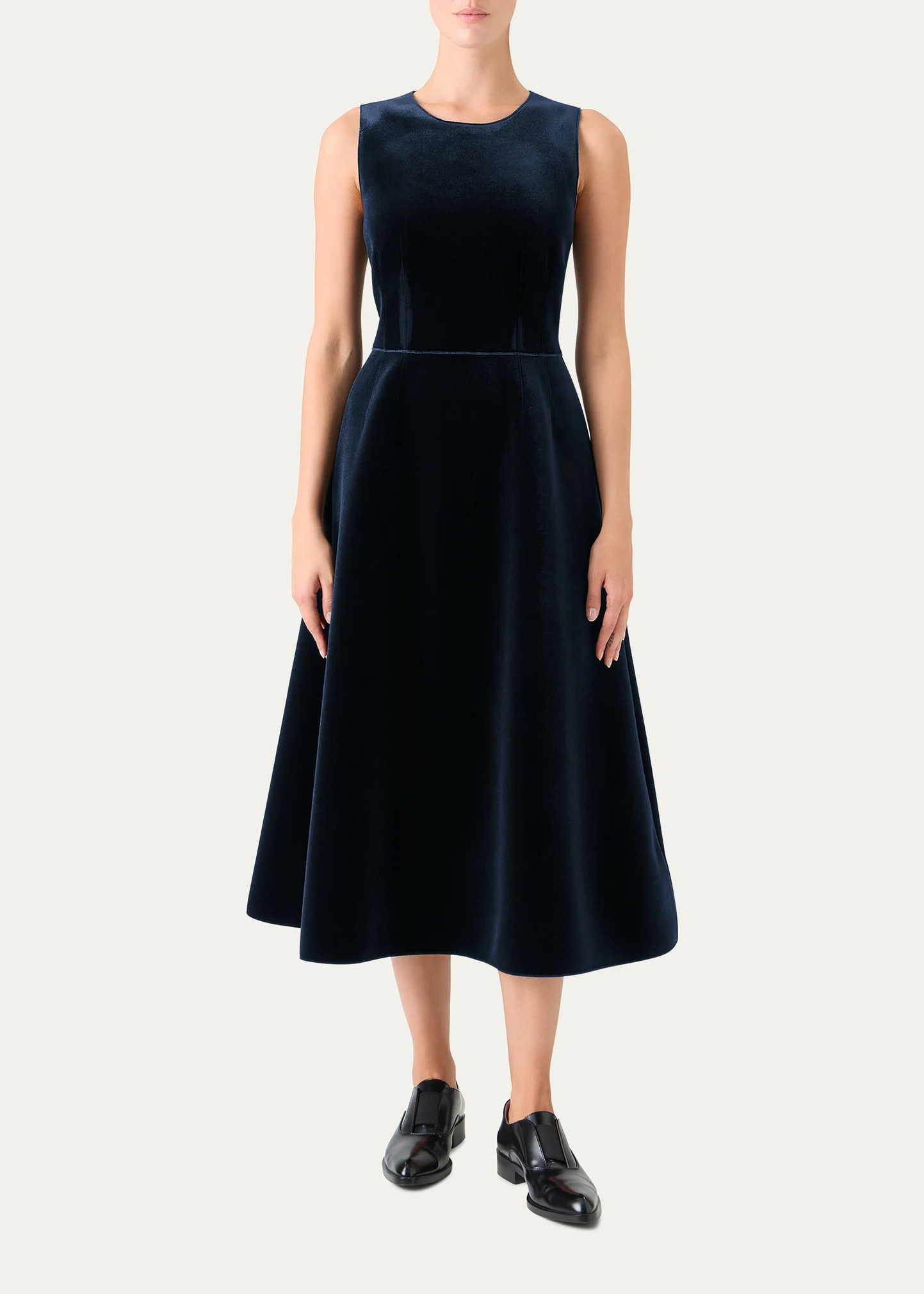 Sleeveless Velvet Midi Cocktail Dress 2 Sleeveless Velvet Midi Cocktail Dress