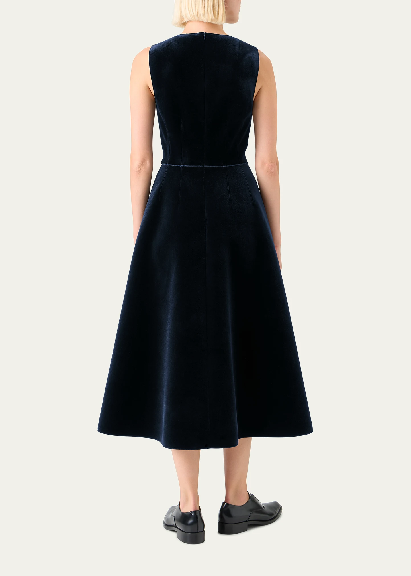 Sleeveless Velvet Midi Cocktail Dress 3 Sleeveless Velvet Midi Cocktail Dress
