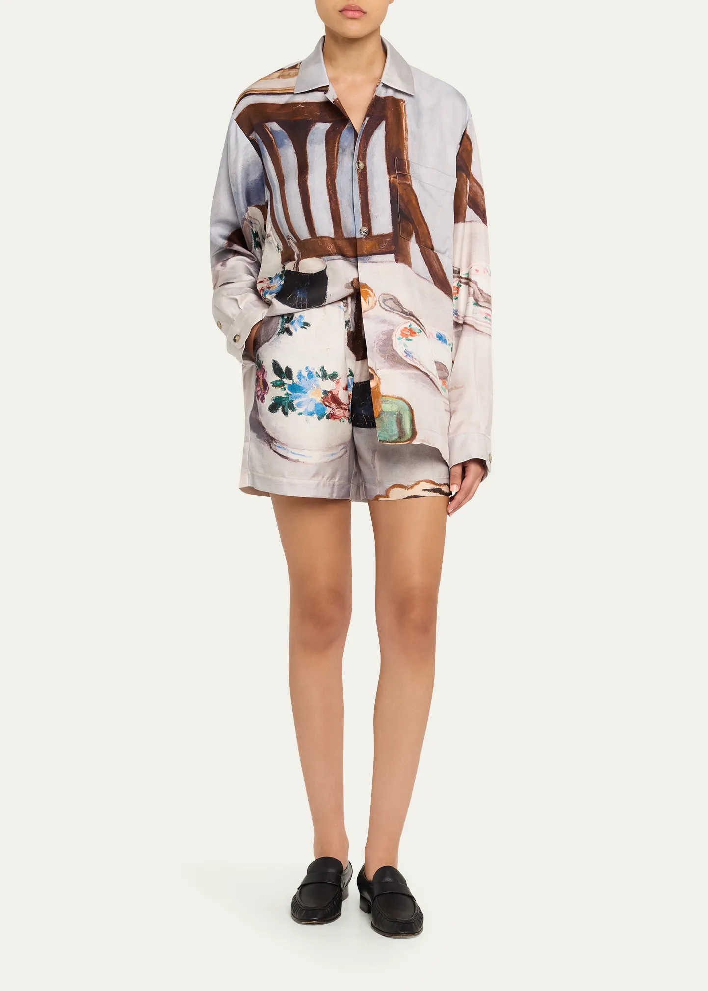 Anne Silk Twill Shorts 2 Anne Silk Twill Shorts