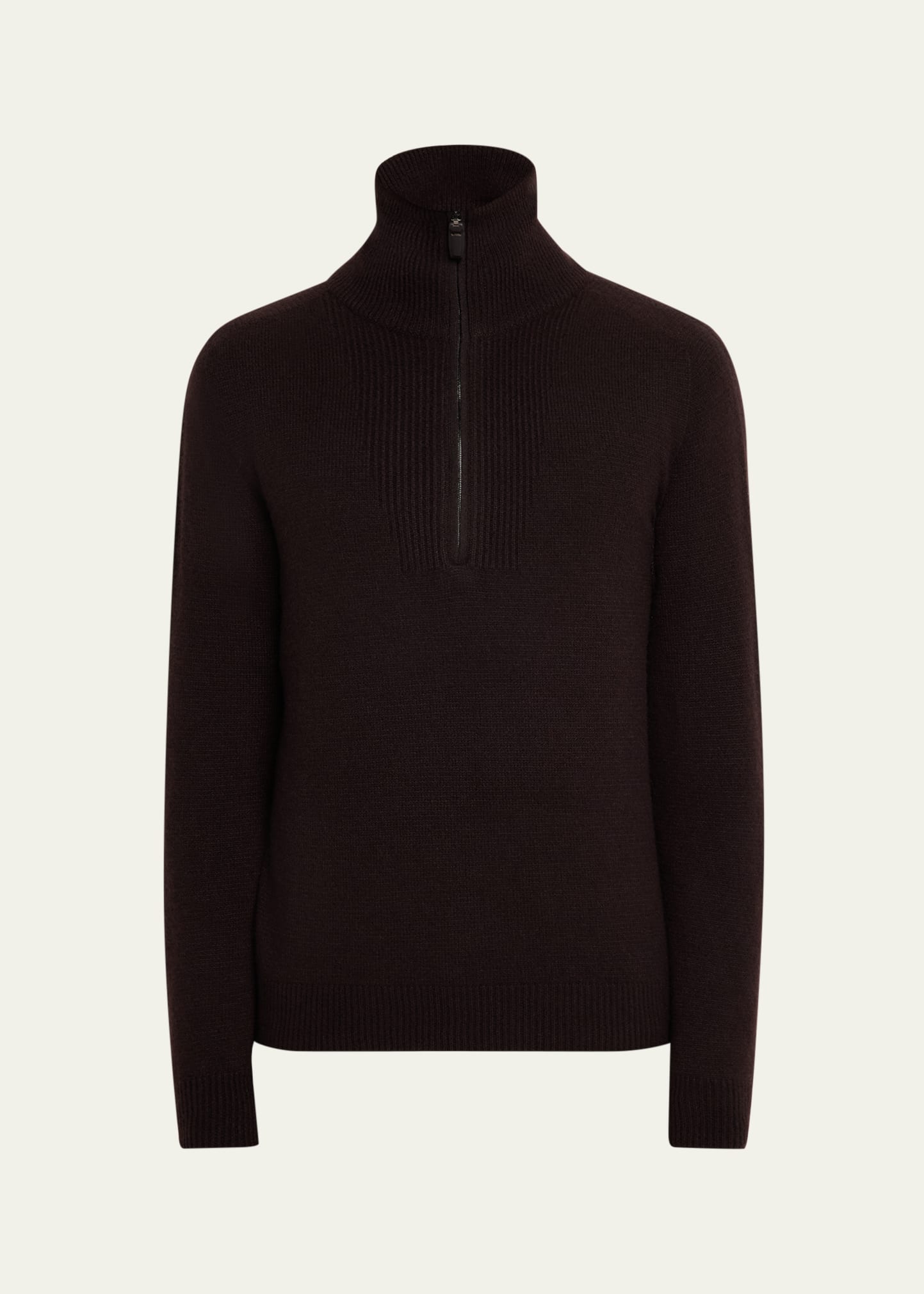 Men's Cashmere and Silk Knit Half-Zip Sweater 6 Men's Cashmere and Silk Knit Half-Zip Sweater