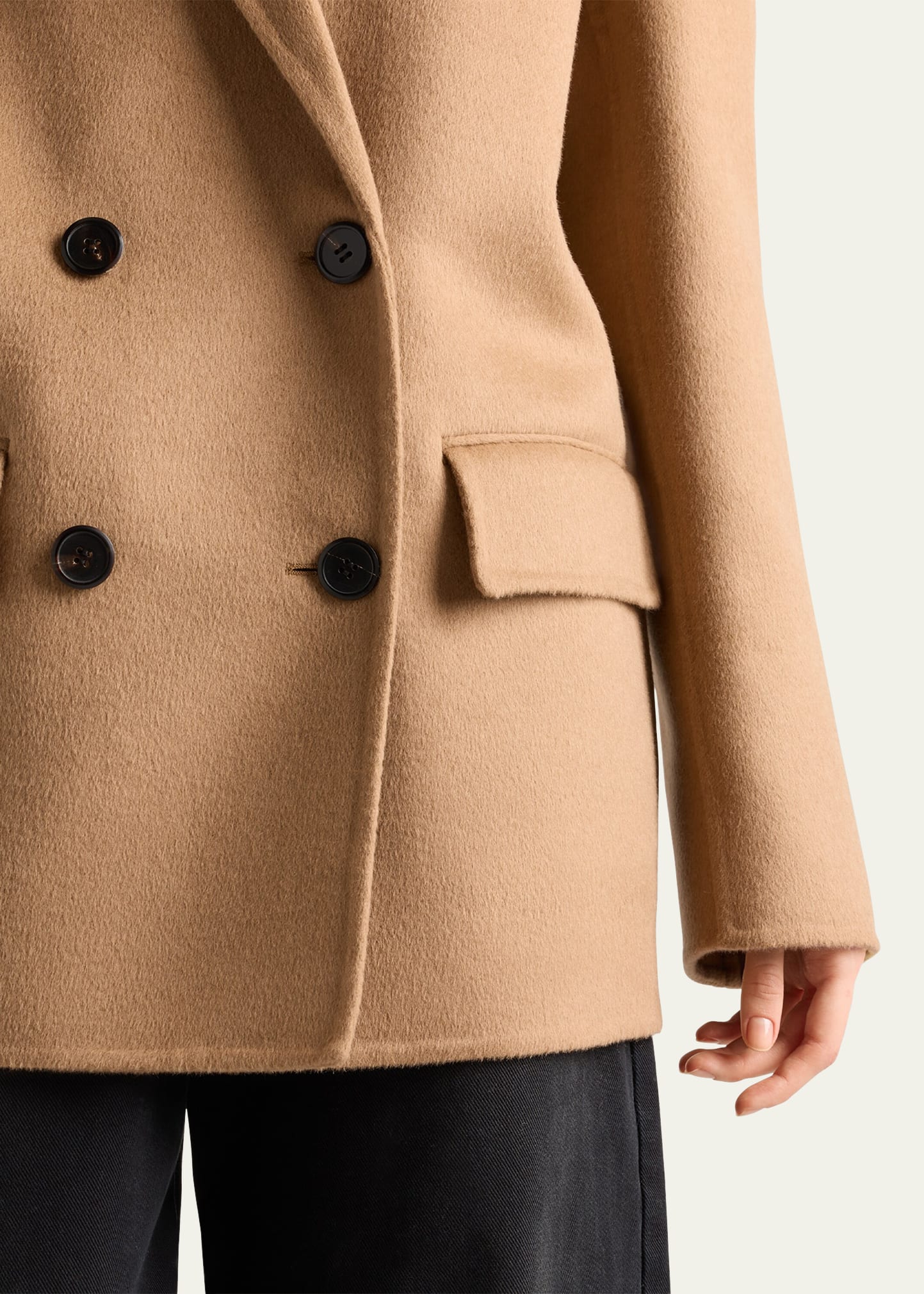 Double-Breasted Cashgora Jacket