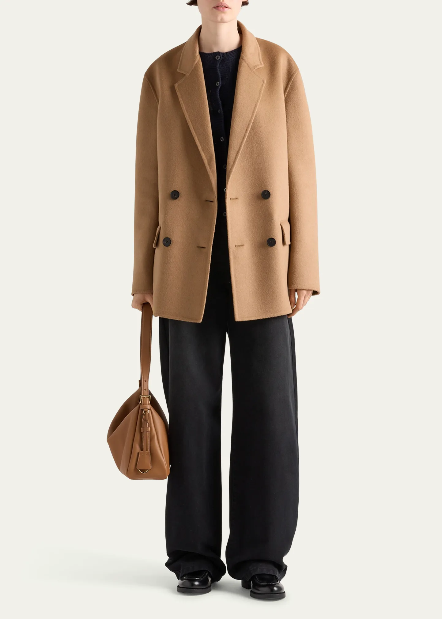 Double-Breasted Cashgora Jacket