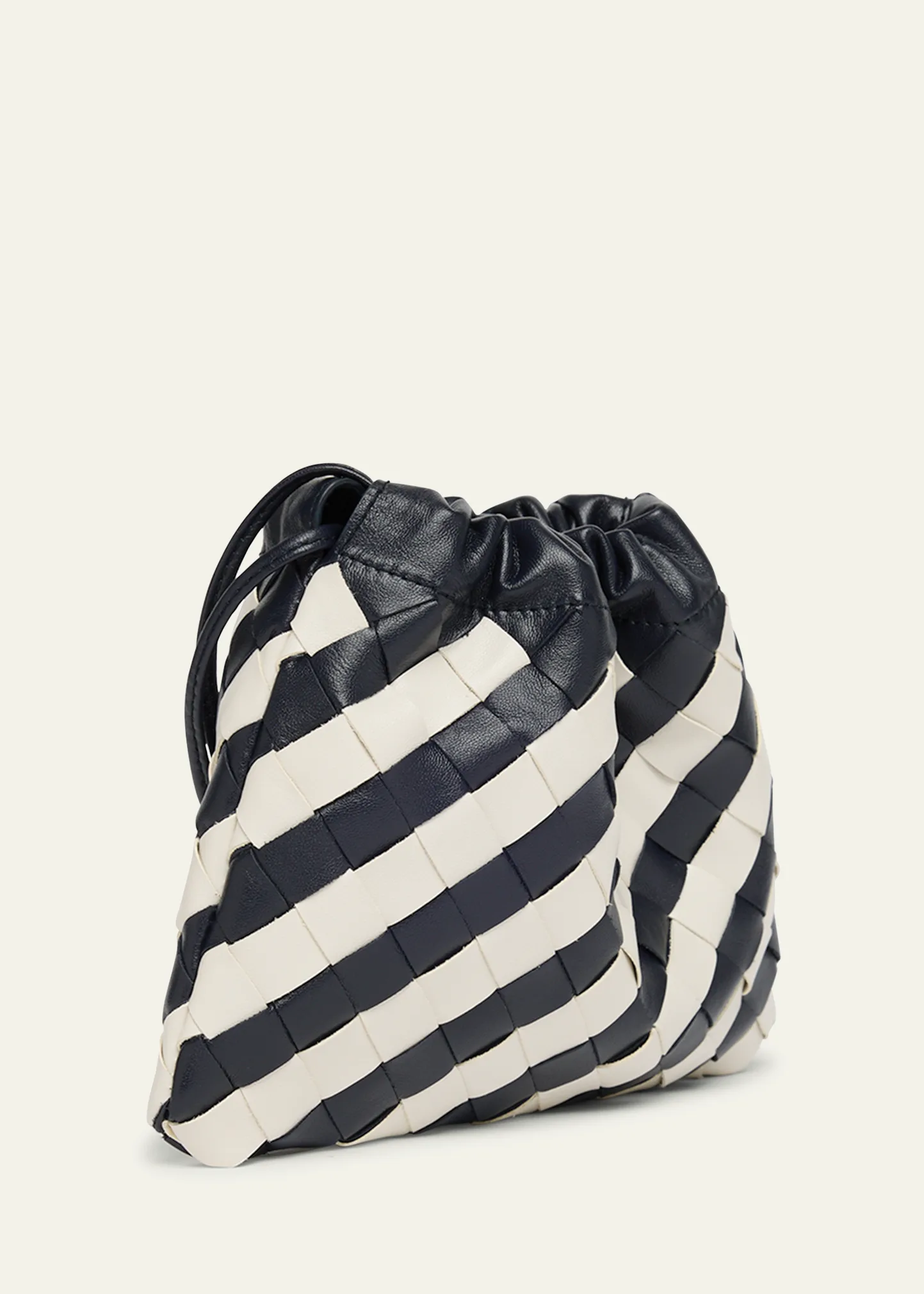 Dustbag Small Striped Leather Pouch Crossbody Bag
