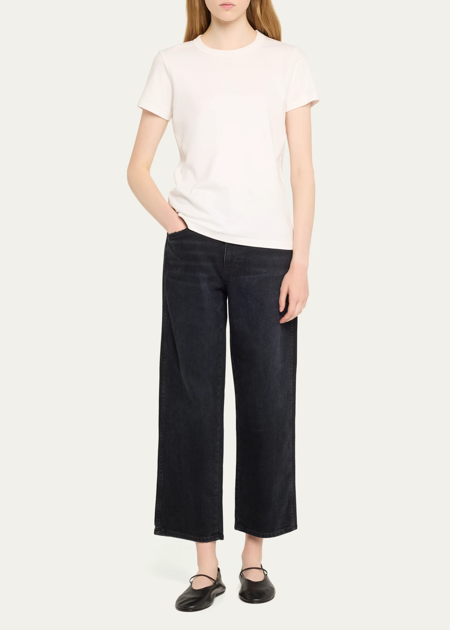 Billie Wide Straight Cropped Jeans