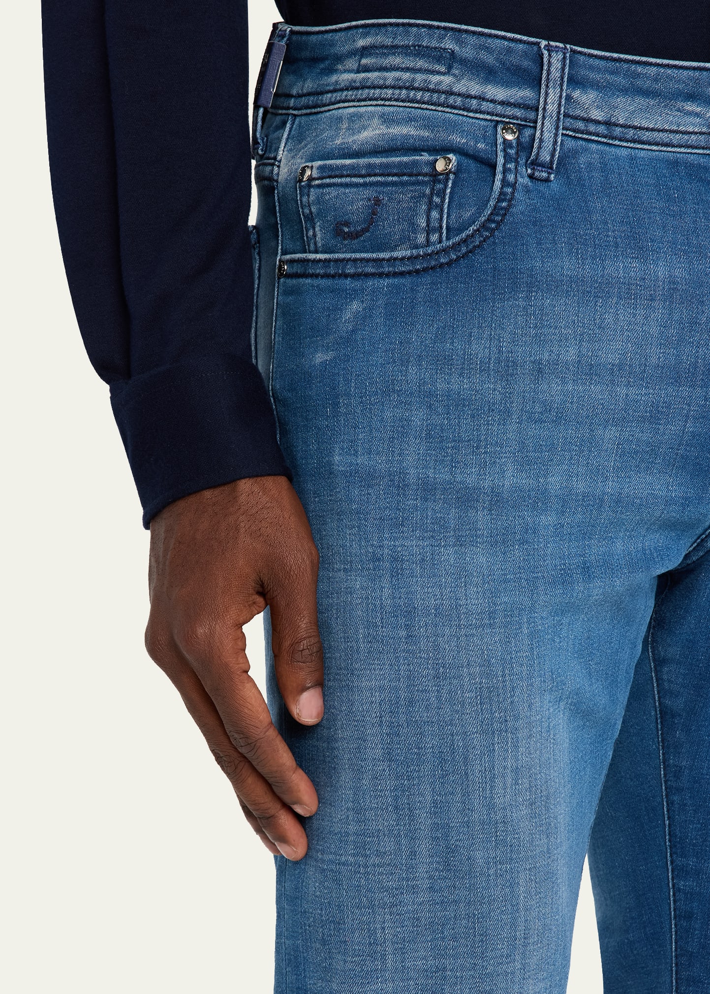 Men's Bard Slim-Fit Vintage Denim Jeans