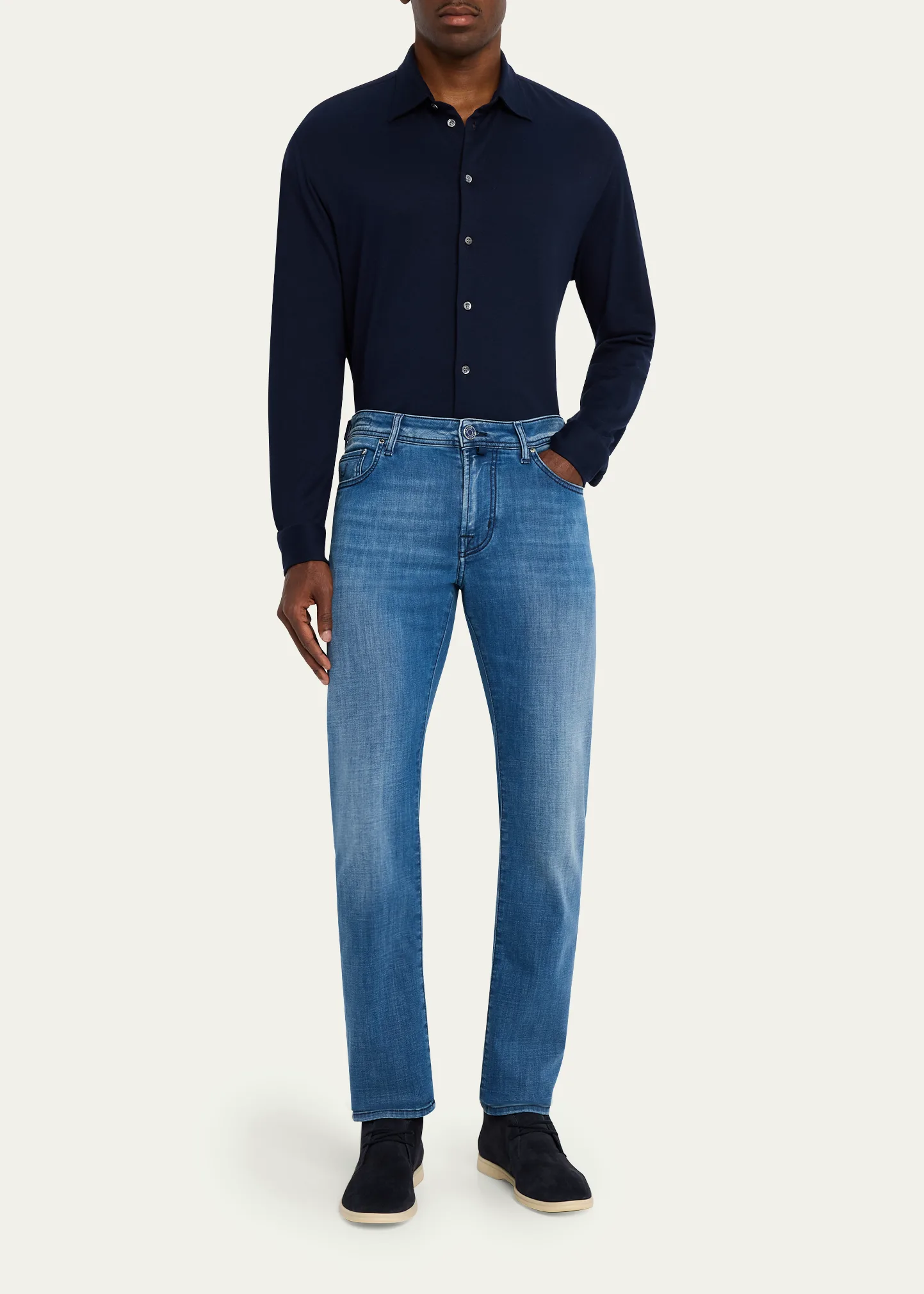 Men's Bard Slim-Fit Vintage Denim Jeans