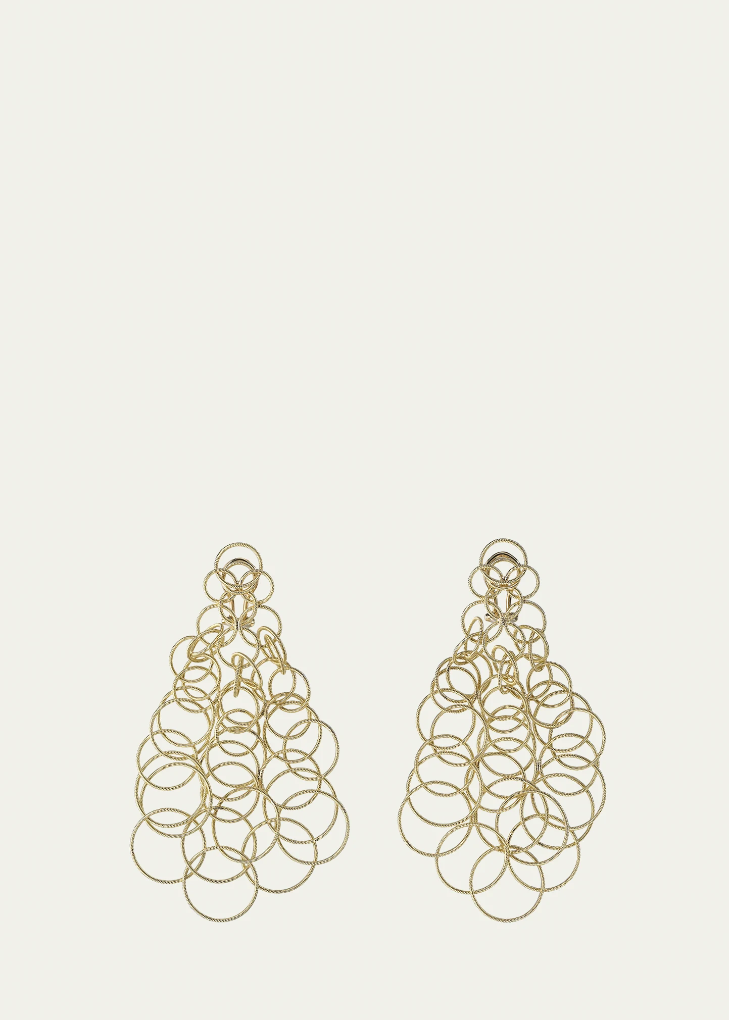 Hawaii 18k Gold Long Pendant Earrings, 9cm