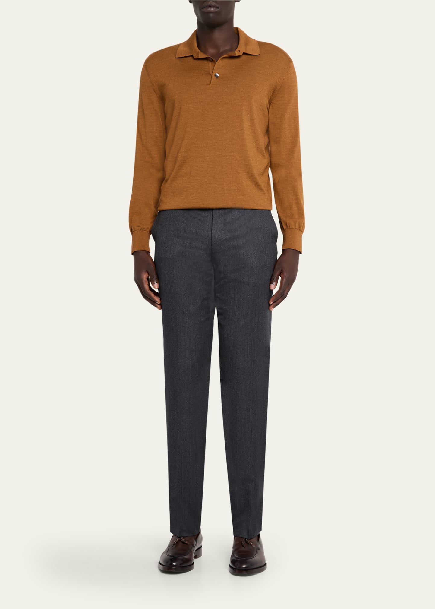 Men's Trofeo Wool Straight Fit Flat-Front Pants 7 Men's Trofeo Wool Straight Fit Flat-Front Pants