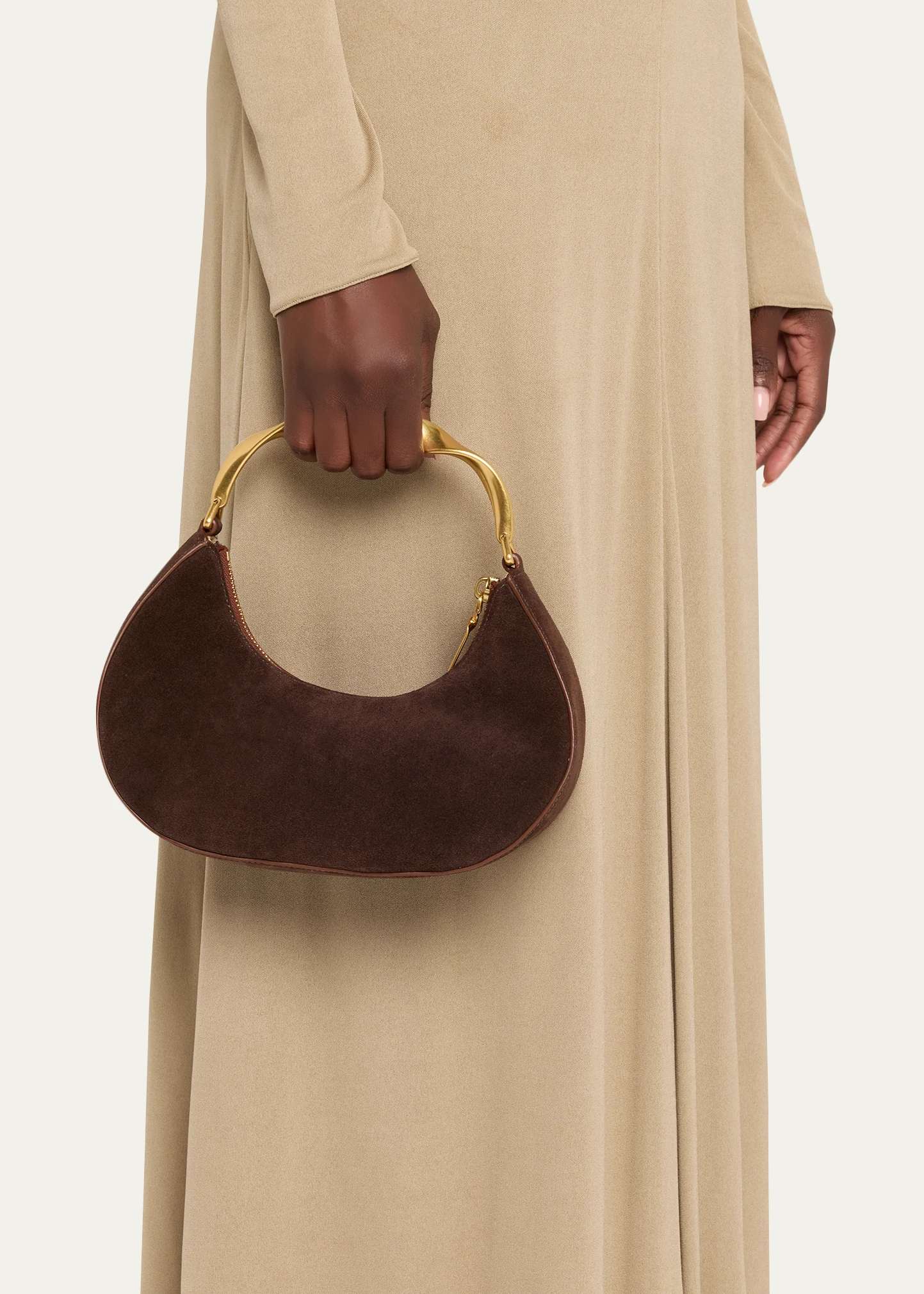 Nixi Suede Twist Top-Handle Bag 8 Nixi Suede Twist Top-Handle Bag
